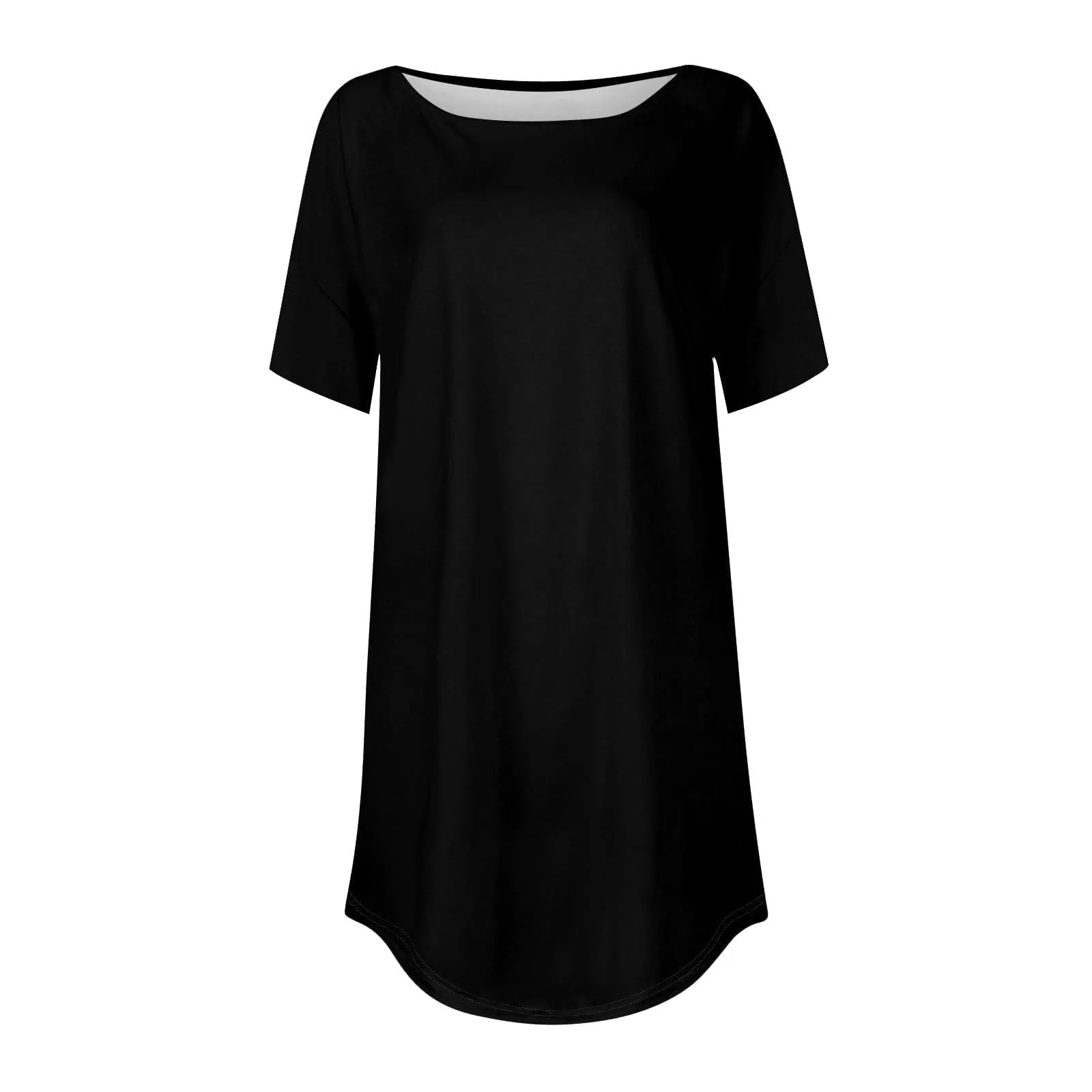 Uwdiohq Donna Top a Maniche Corte Girocollo Casual in Viscosa Bianca - immagine 3