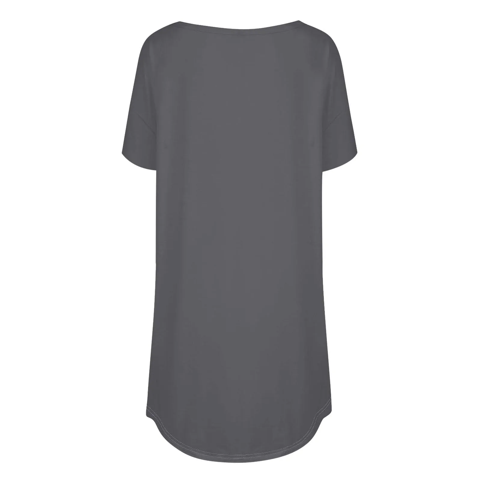 Uwdiohq Donna Vestito Estivo Lungo Elegante Maglietta in Viscosa Girocollo Manica Corta Bianca - immagine 4