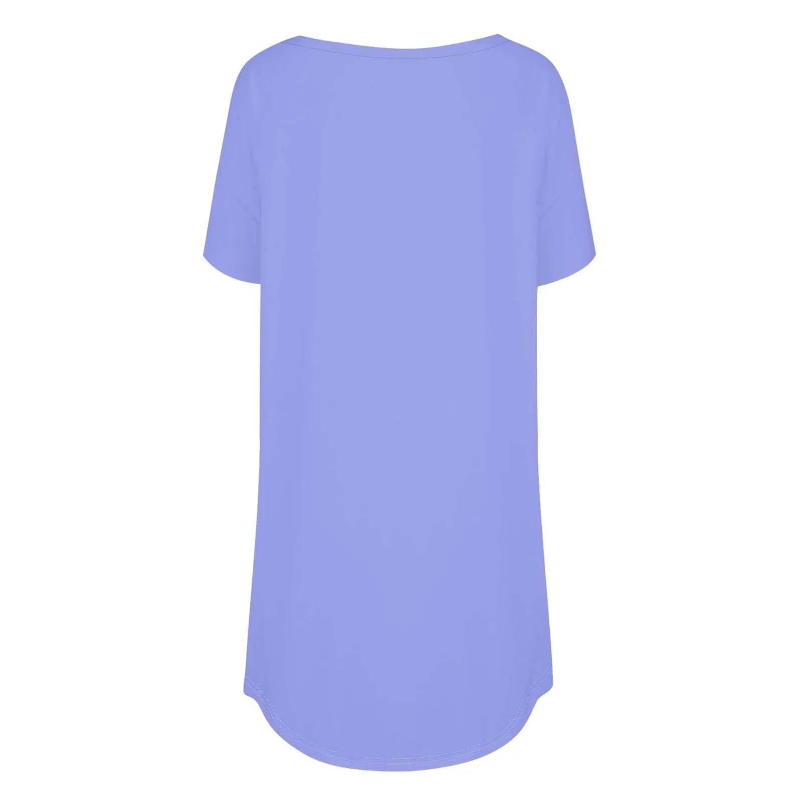 Uwdiohq Donna Vestito Estivo Lungo Girocollo Maniche Corte in Viscosa Bianca - immagine 4