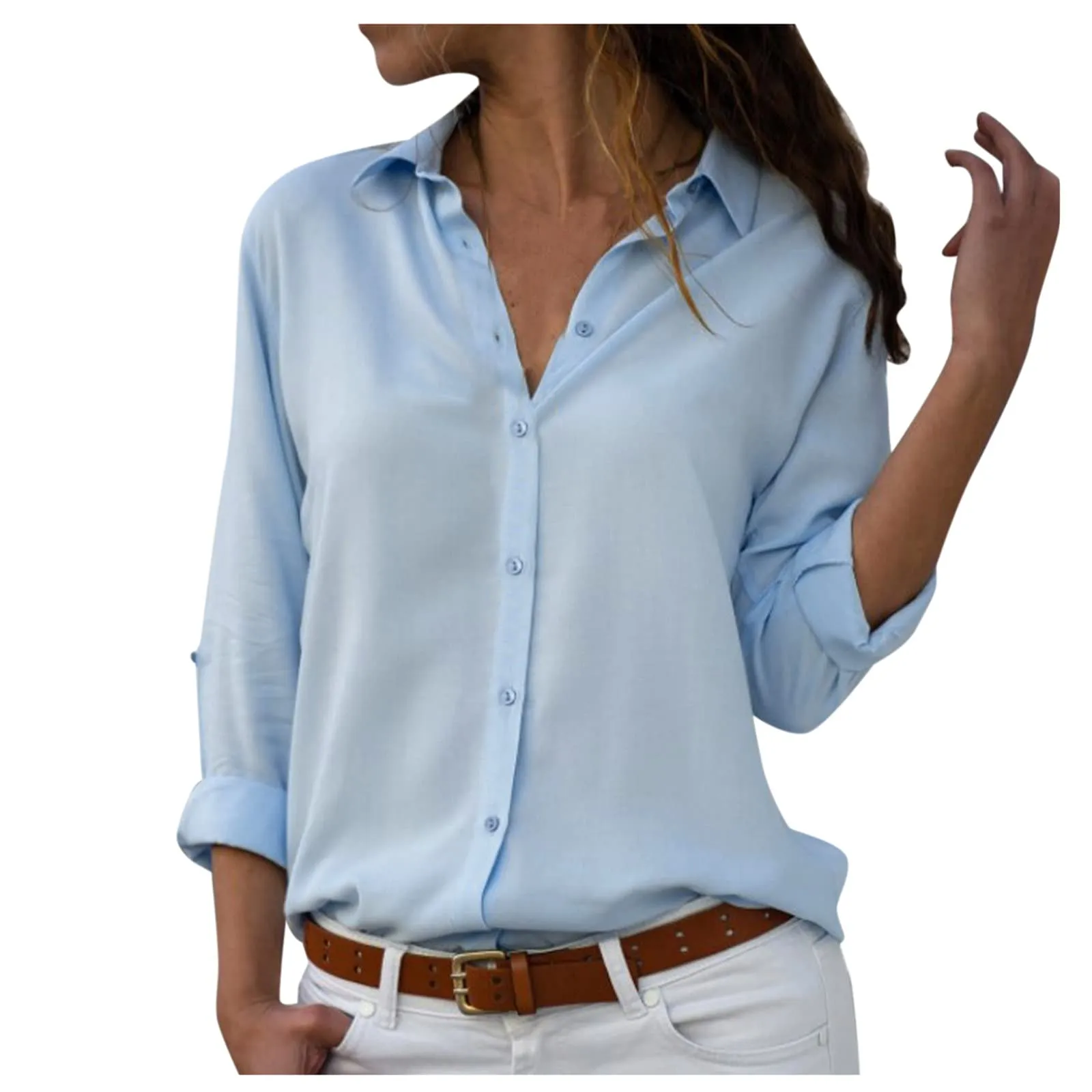 Uwdiohq Bluse Donna Eleganti Pizzo Camicetta Maniche Corte Top Paillettes Curvy - immagine 1