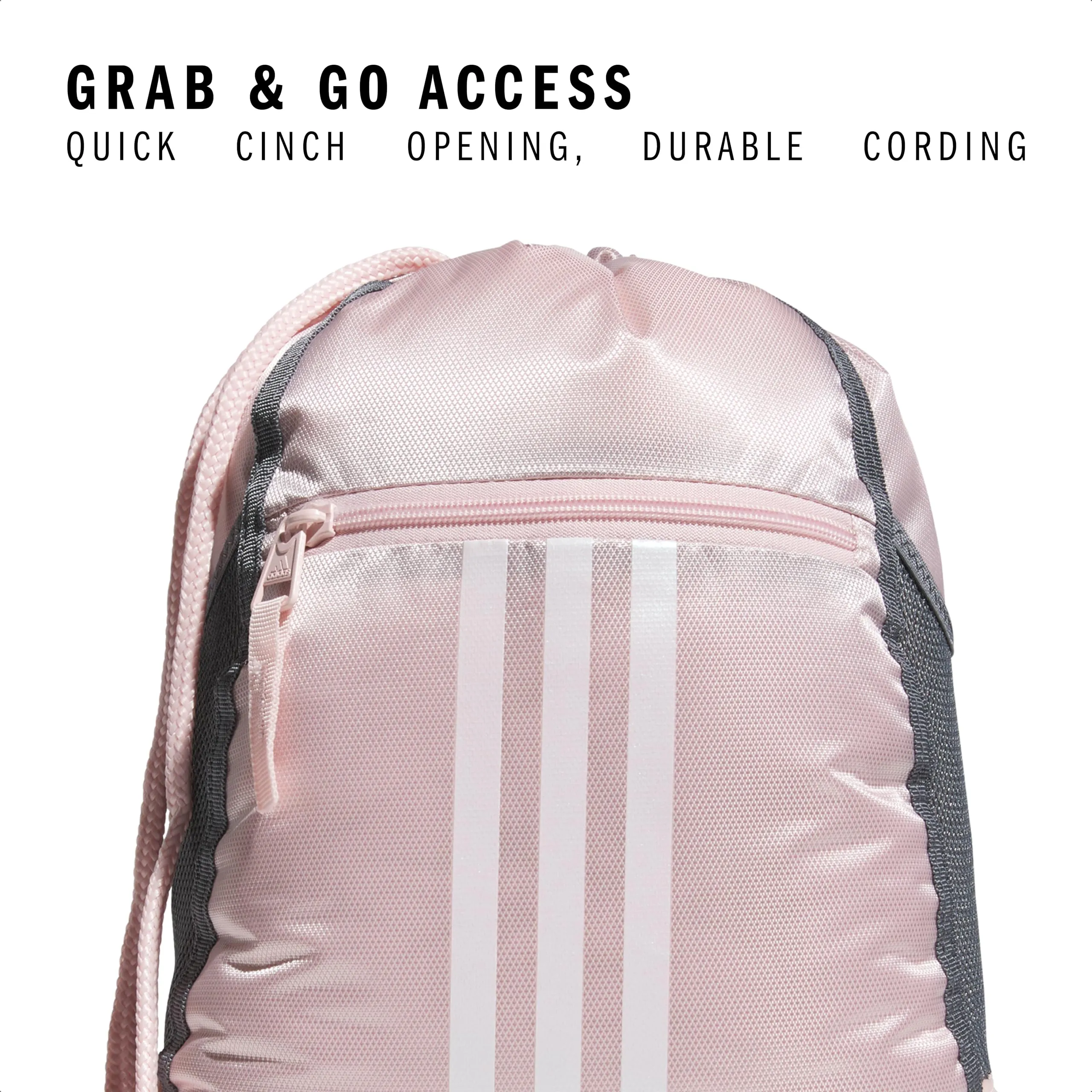 adidas Sackpacktasche Unisex, Rosa Sabbiato/Bianco/2, Taglia Unica - immagine 2