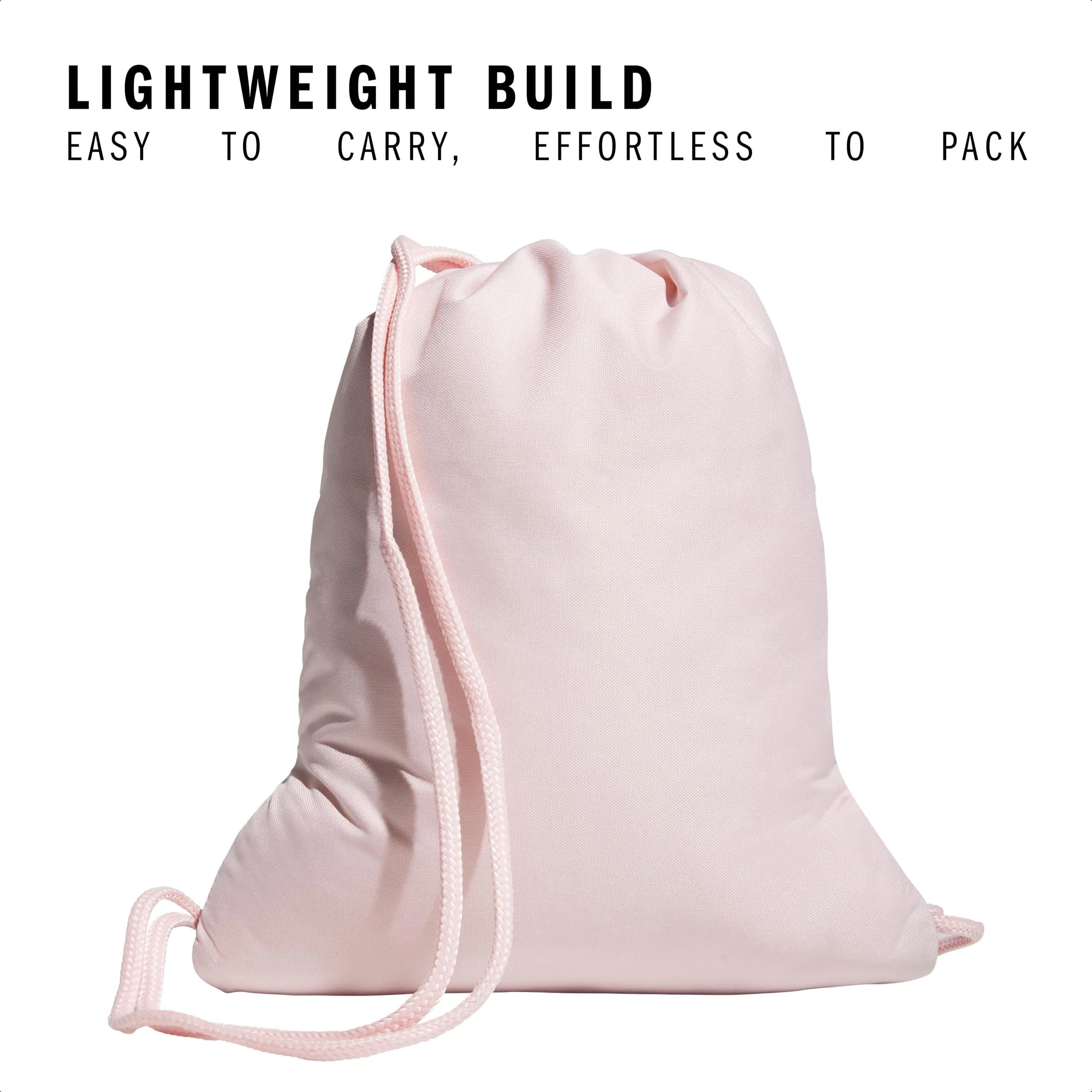 adidas Sackpacktasche Unisex, Rosa Sabbiato/Bianco/2, Taglia Unica - immagine 4