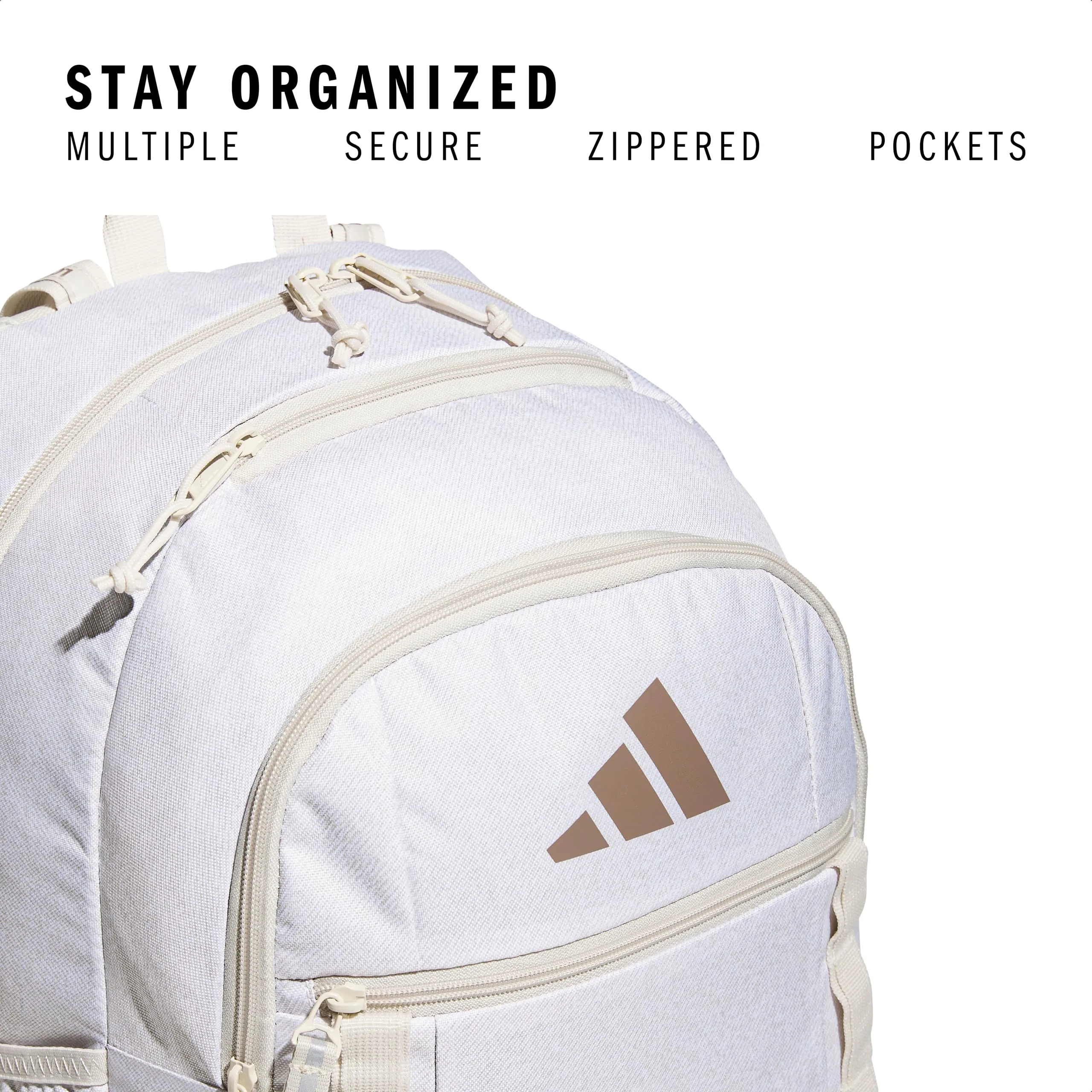 adidas Zaino Excel per computer portatile, Twill Allumina/Trace Brown, Taglia unica - immagine 3