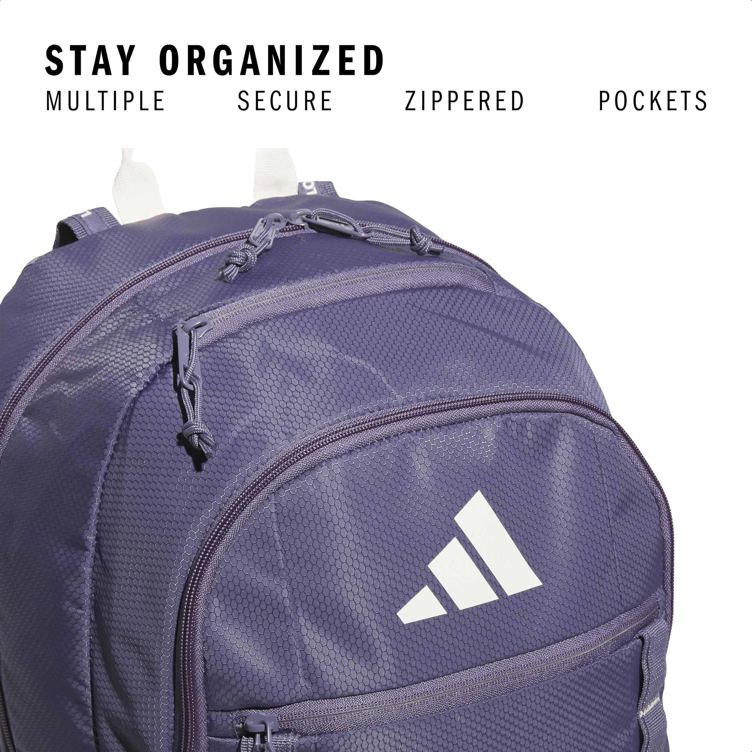 adidas Zaino Excel per Computer Portatile, Viola Preamata/Wonder White, Taglia Unica - immagine 3