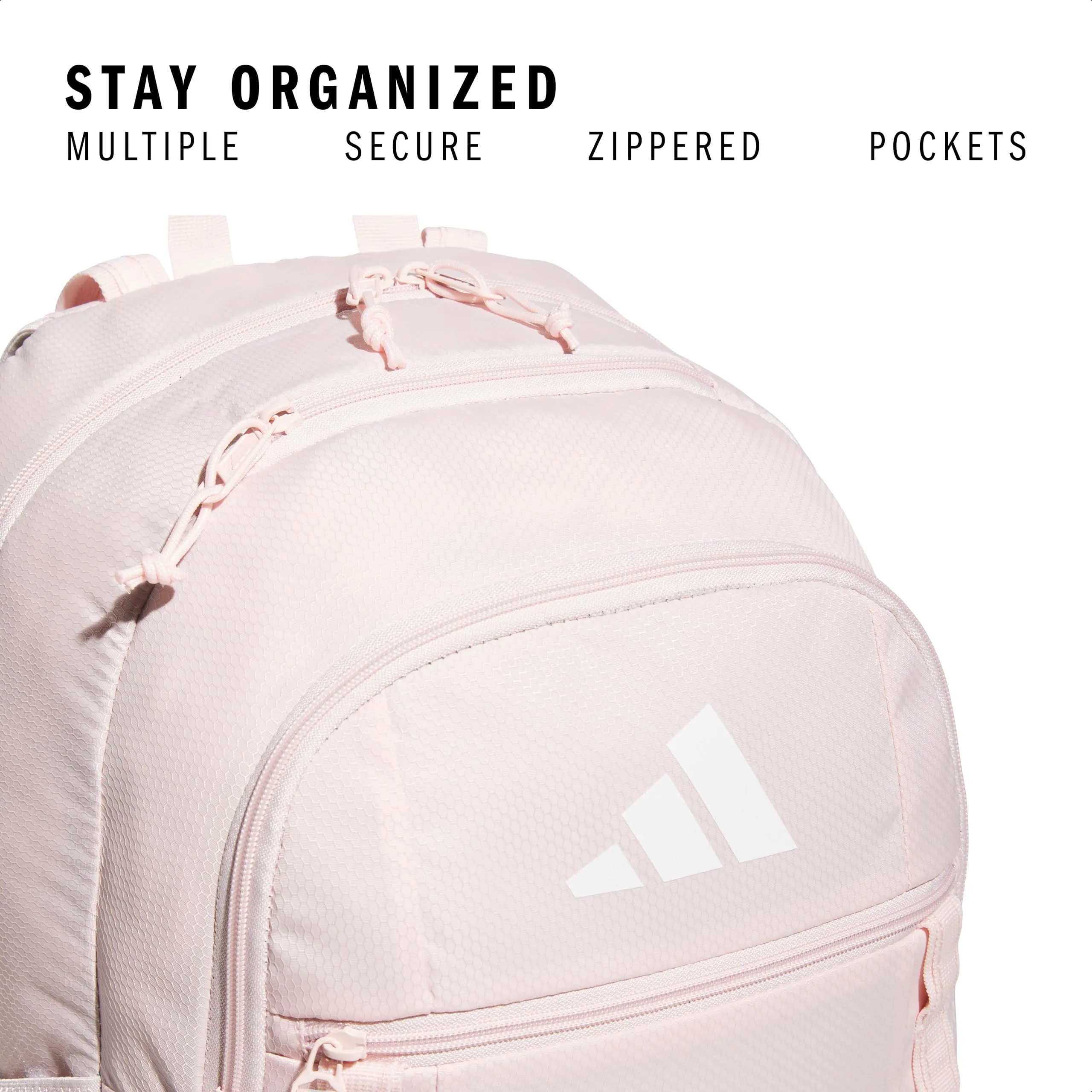adidas Zaino Excel Unisex, Rosa Sabbia/Bianco, One Size - immagine 3