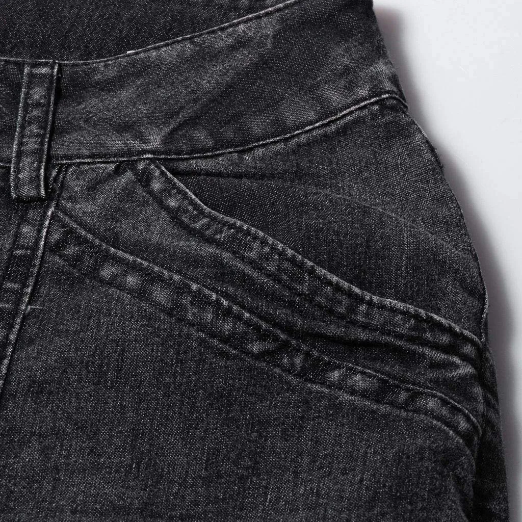 Generico Jeans Donna Pantaloni Flared Bootcut a Vita Alta Elasticizzati Denim Curvy Retro Gamba Larga - immagine 2