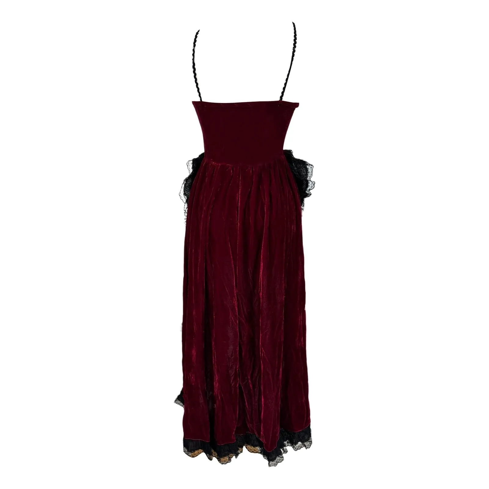 Vhersily Abito Cocktail Donna Gotico Costume Contessa Vampira Vestito Pirata Medievale Vintage Punk per Carnevale Cosplay - immagine 4