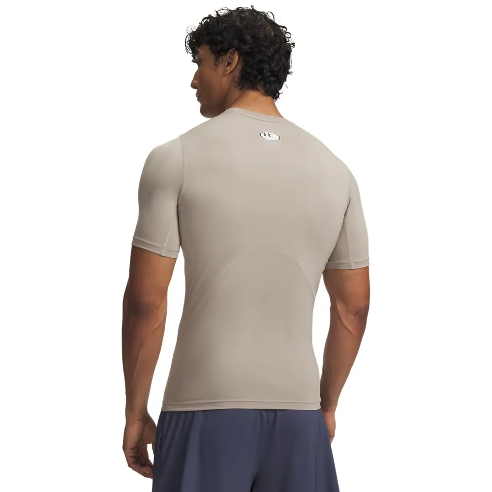 Under Armour Men's Heatgear Compression Shirt - Taupe/White - L - immagine 2