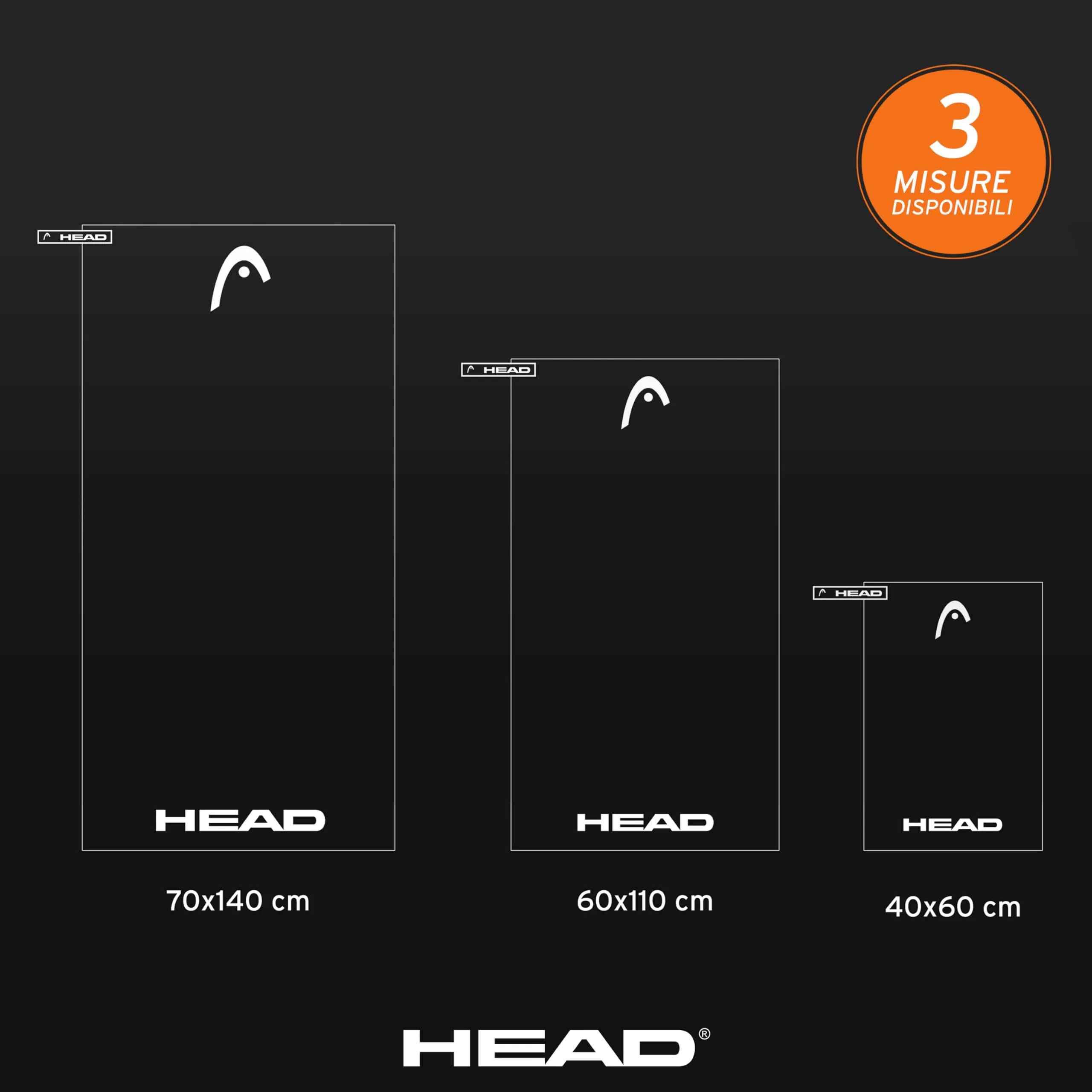 Osama Home HEAD Active Asciugamano Microfibra con Elastico 40x60, Octane Blue - immagine 5
