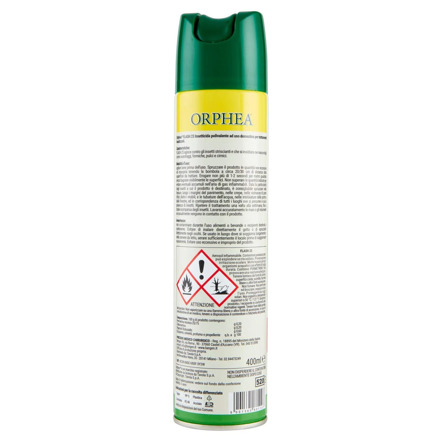 Orphea Spray per Insetti Striscianti, Formiche, Scarafaggi, Pulci e Cimici, 400 ml (Confezione da 2) - immagine 4