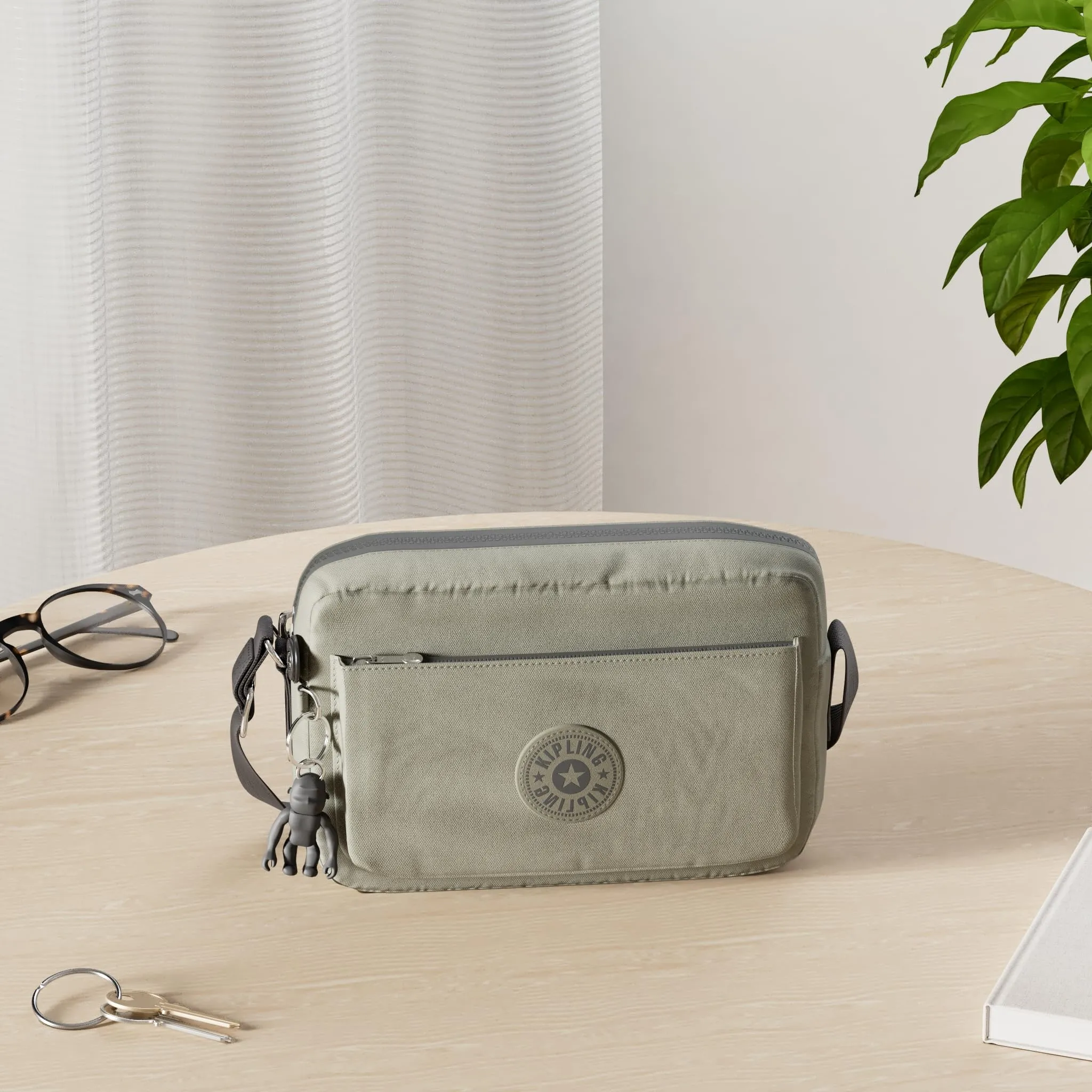 Kipling Abanu Borsa a tracolla piccola, Green Moss - immagine 2
