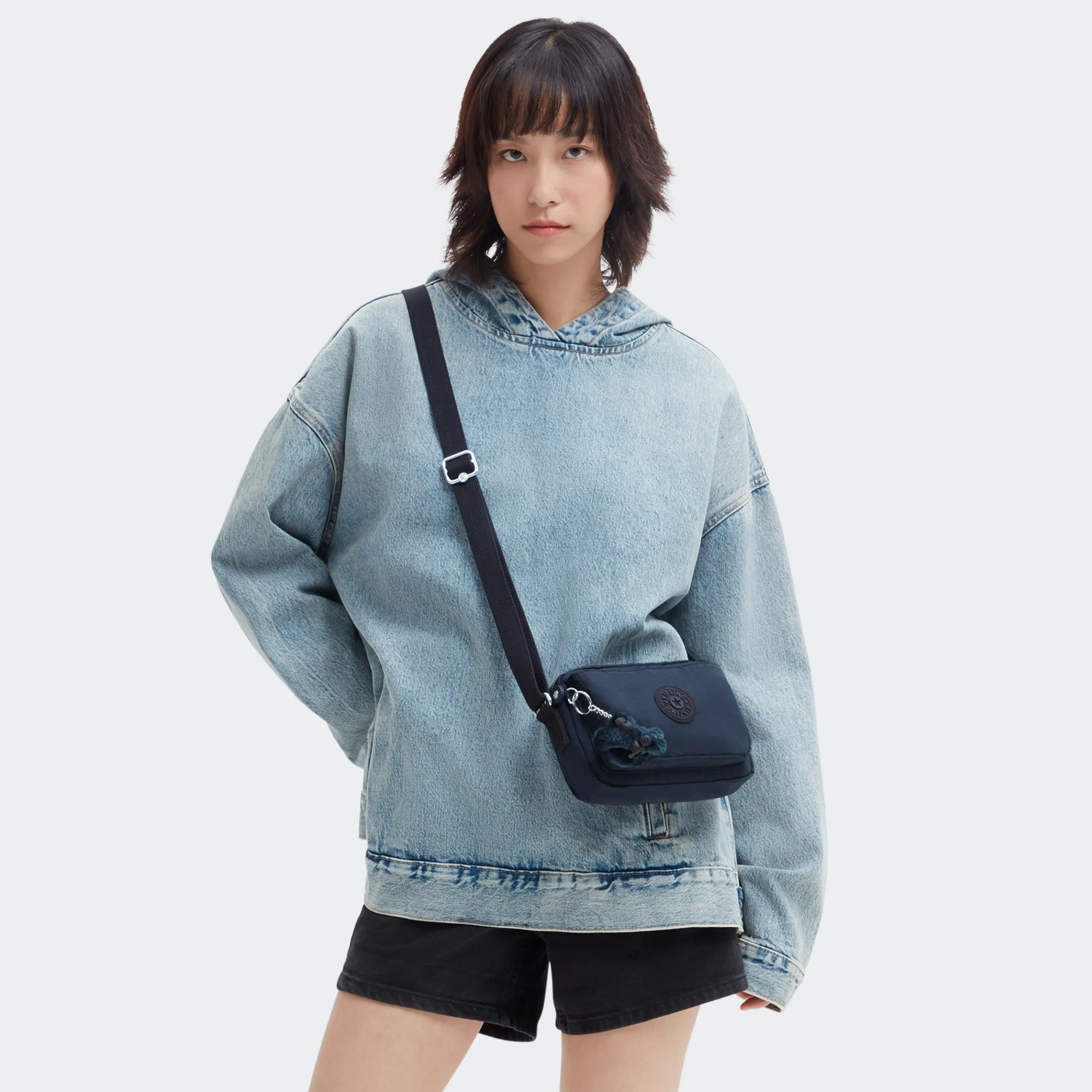 Kipling Abanu Borsa a tracolla piccola, Blue Bleu 2 - immagine 2