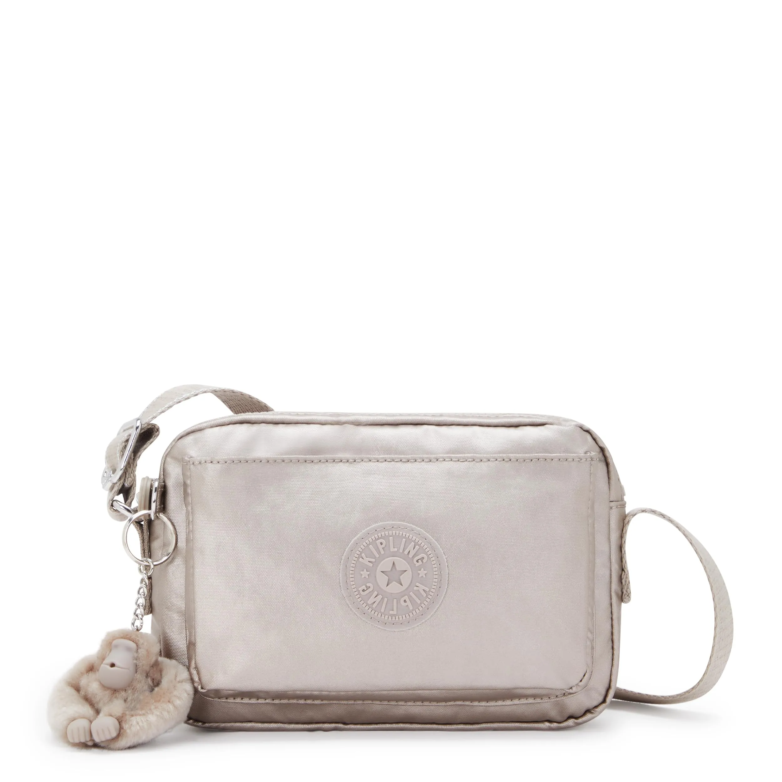 Kipling Abanu Borsa a tracolla piccola, Metallic Glow (Argento) - immagine 1