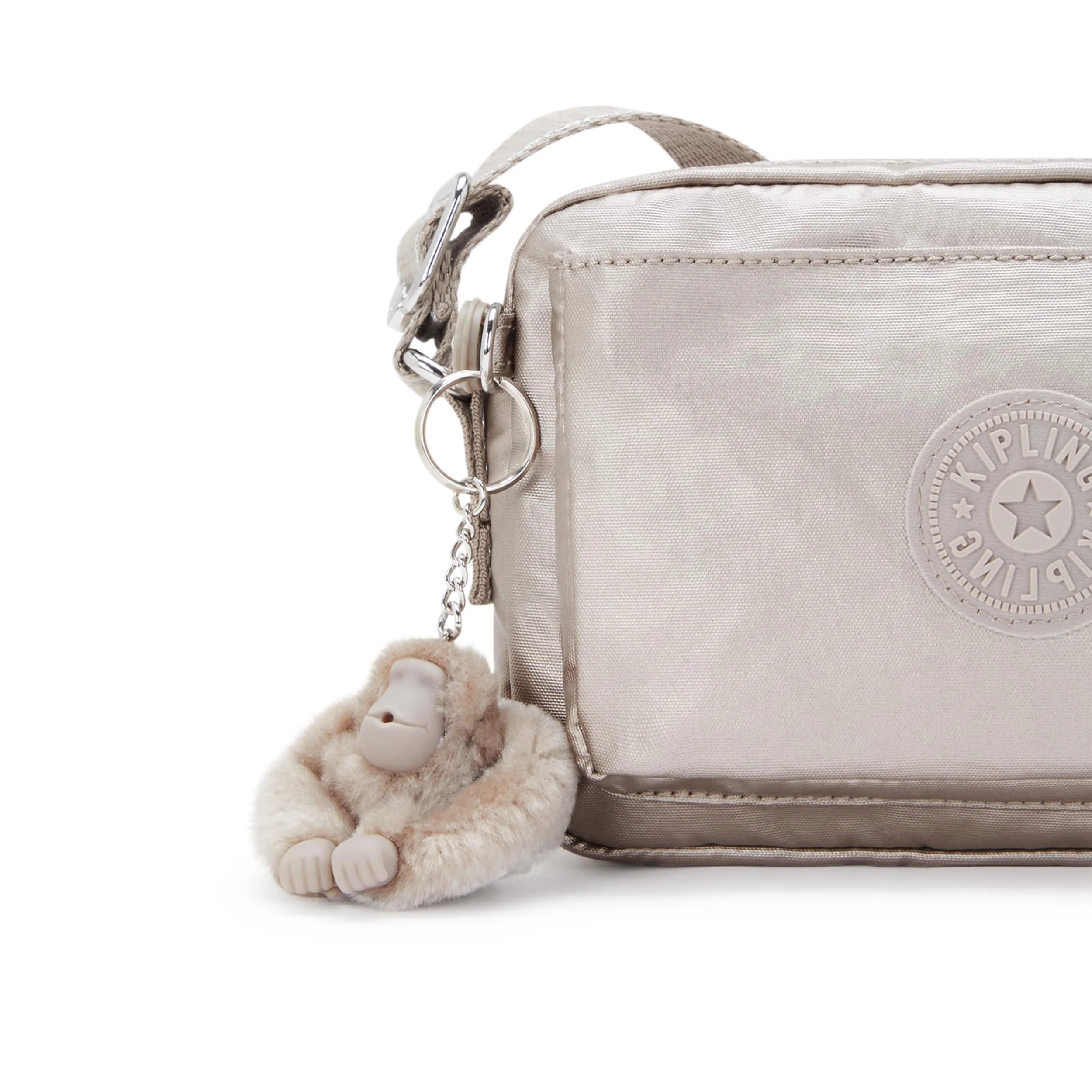 Kipling Abanu Borsa a tracolla piccola, Metallic Glow (Argento) - immagine 5