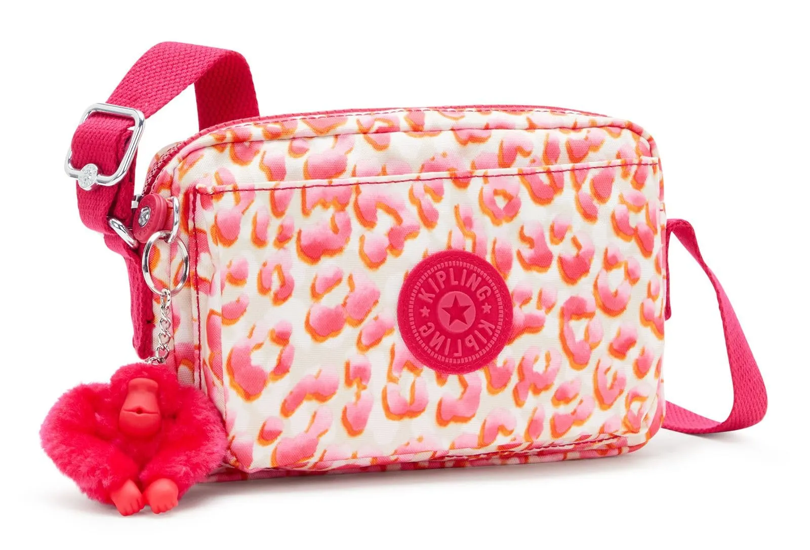 Kipling ABANU Borsa a tracolla piccola, Latin Cheetah (Rosso) - immagine 2