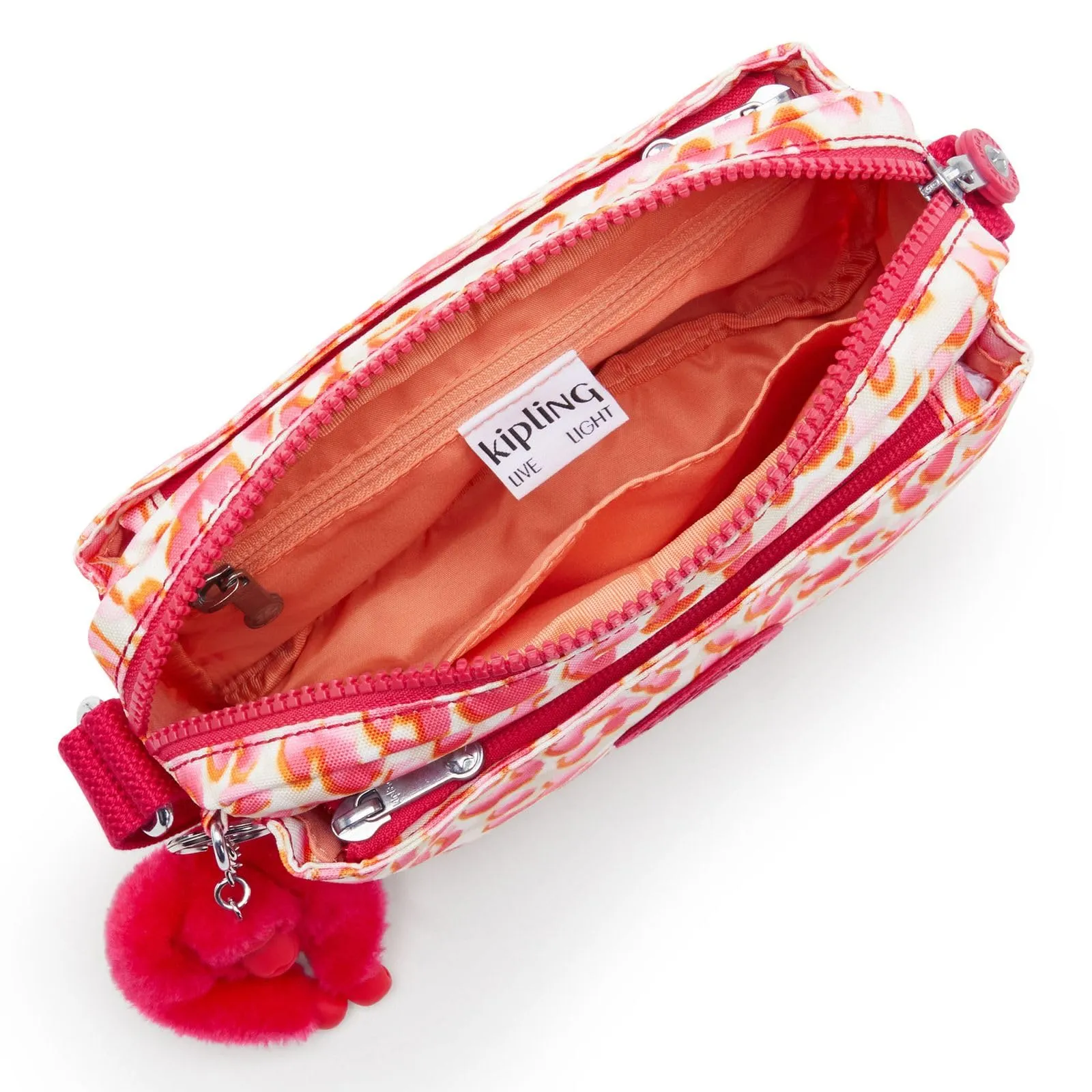 Kipling ABANU Borsa a tracolla piccola, Latin Cheetah (Rosso) - immagine 4
