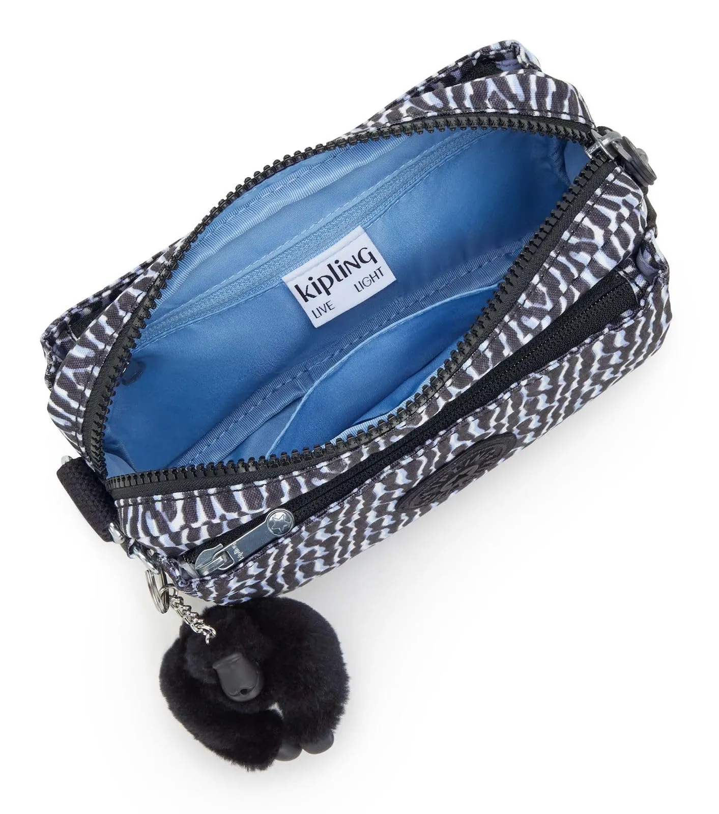 Kipling Abanu Borsa a tracolla piccola, Holiday Waves (Blu) - immagine 4