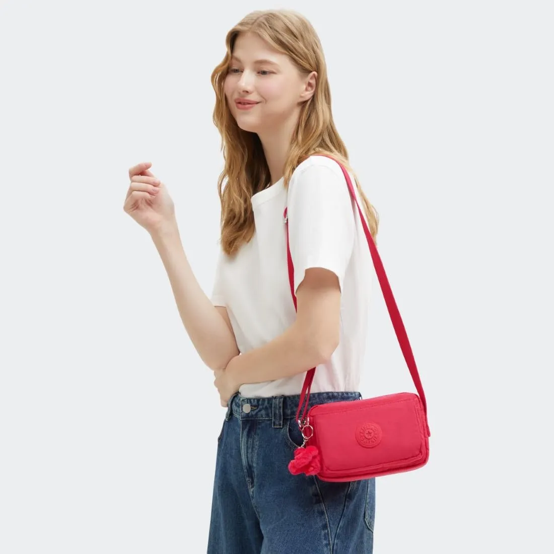 Kipling Abanu Borsa a tracolla piccola, Resort Pink - immagine 2