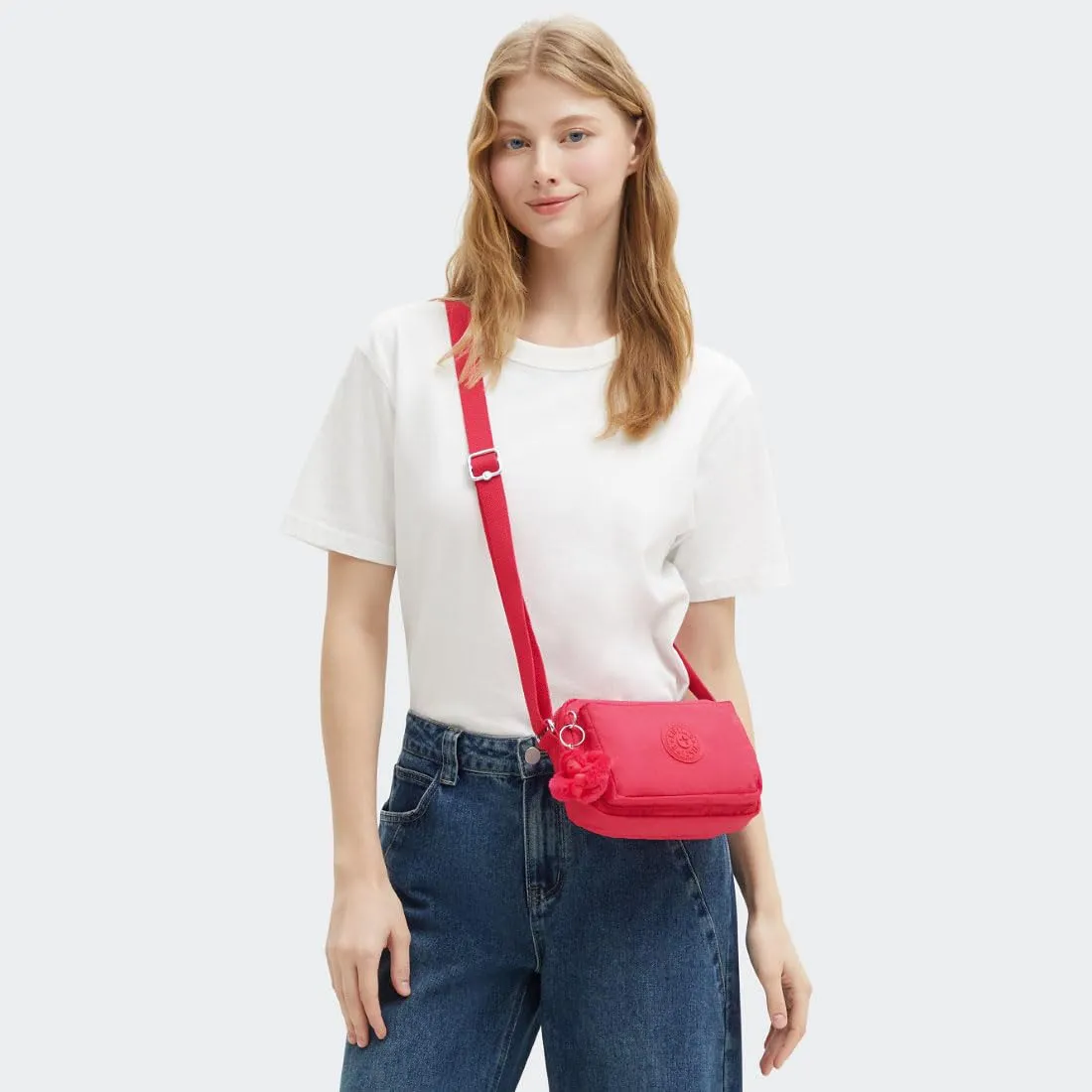 Kipling Abanu Borsa a tracolla piccola, Resort Pink - immagine 7