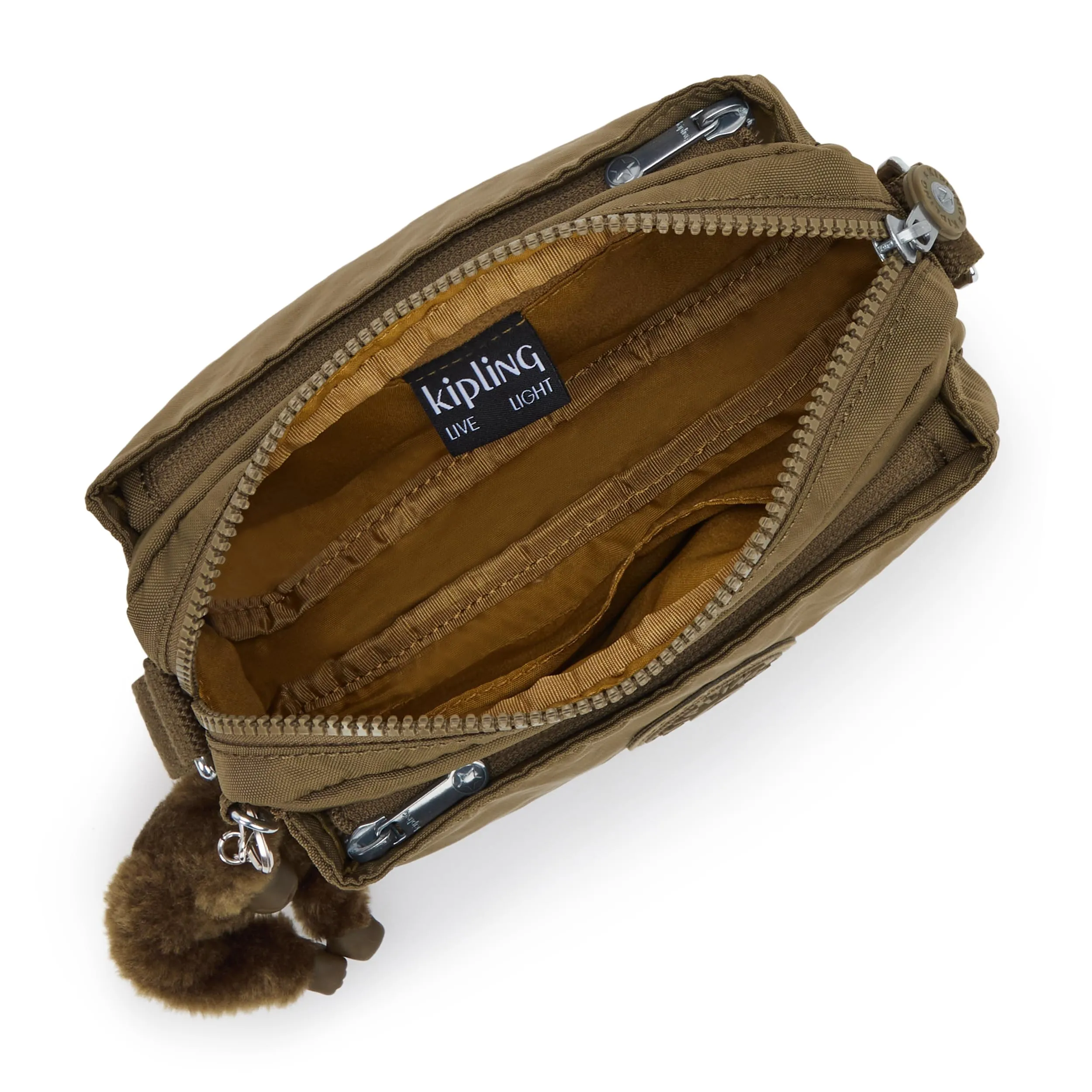 Kipling Abanu Borsa a tracolla piccola, Smooth Khaki - immagine 3