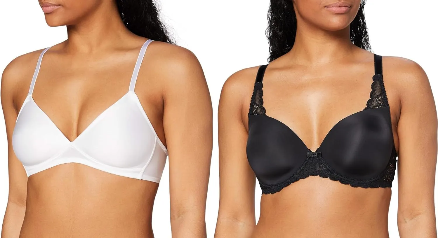 Triumph Bralette and Underwire Bra Set White and Black 85C - immagine 1