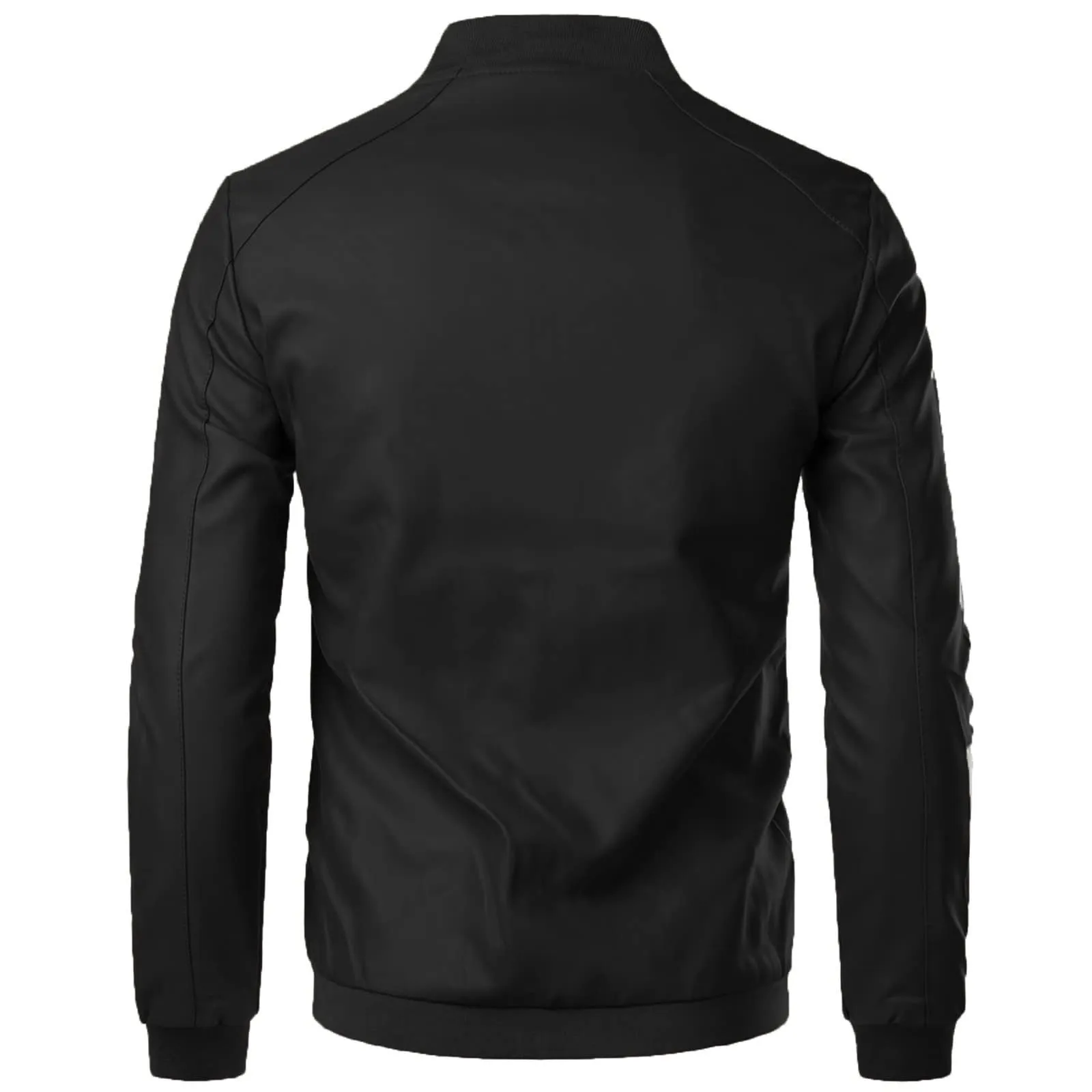 Giubbotto Biker in Finta Pelle per Uomo, Giacca a Vento Casual per Mezze Stagioni - immagine 2