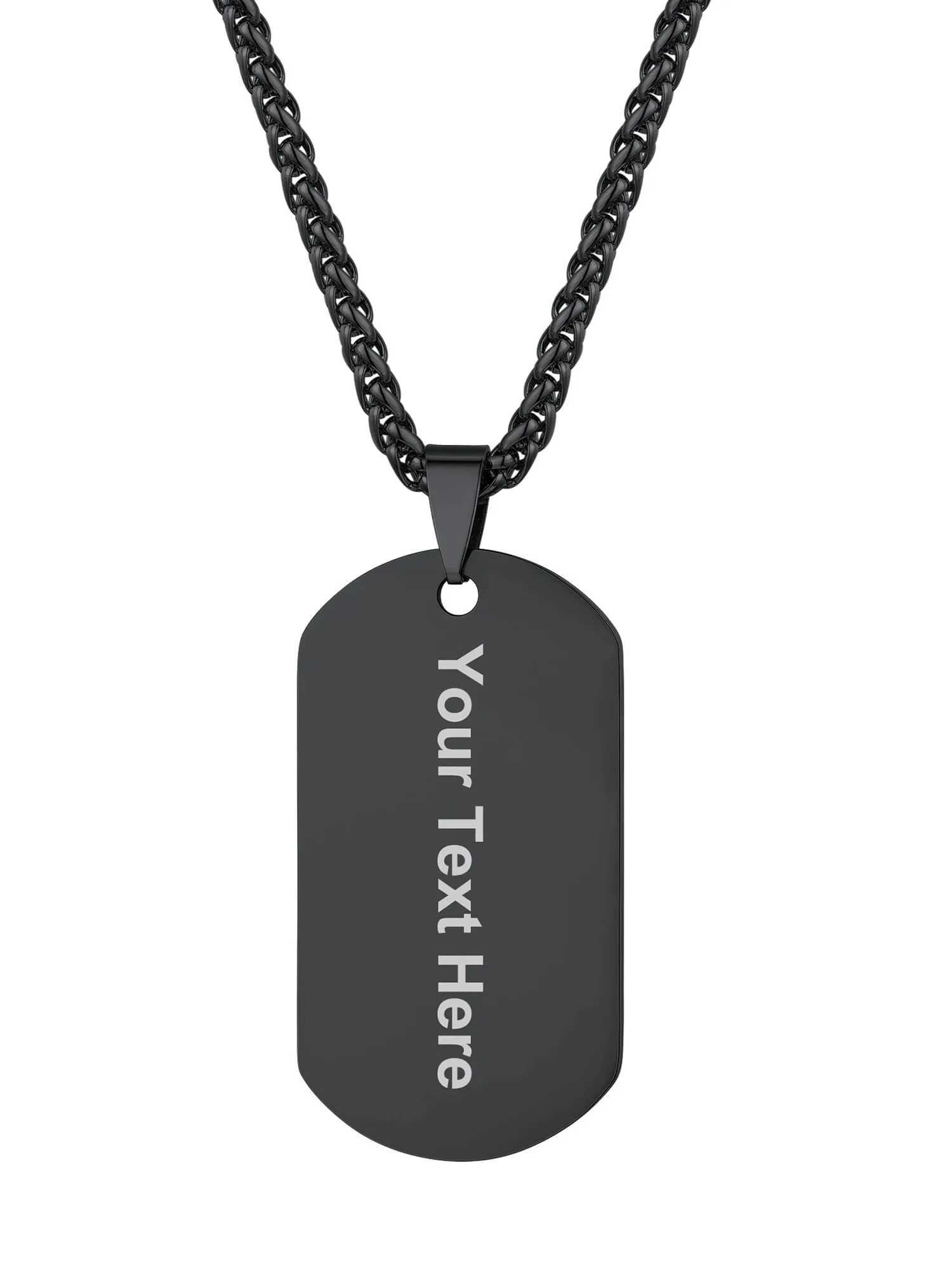 PROSTEEL Collana Militare Personalizzata Piastrine Dog Tag in Acciaio, Catena 55+5 CM - immagine 1