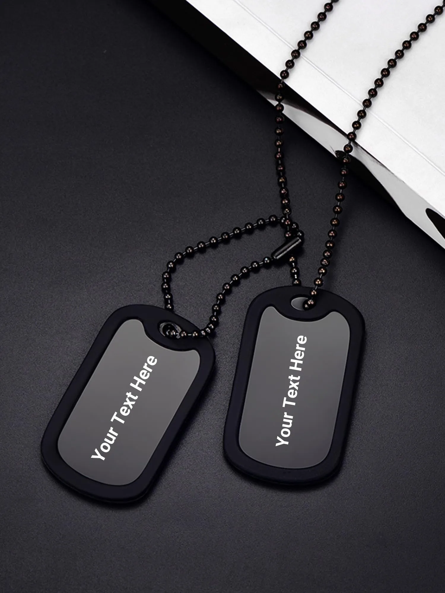 PROSTEEL Collana Uomo Dog Tag Militare Personalizzata con Incisione Laser, Catena a Palla 60 cm - immagine 9