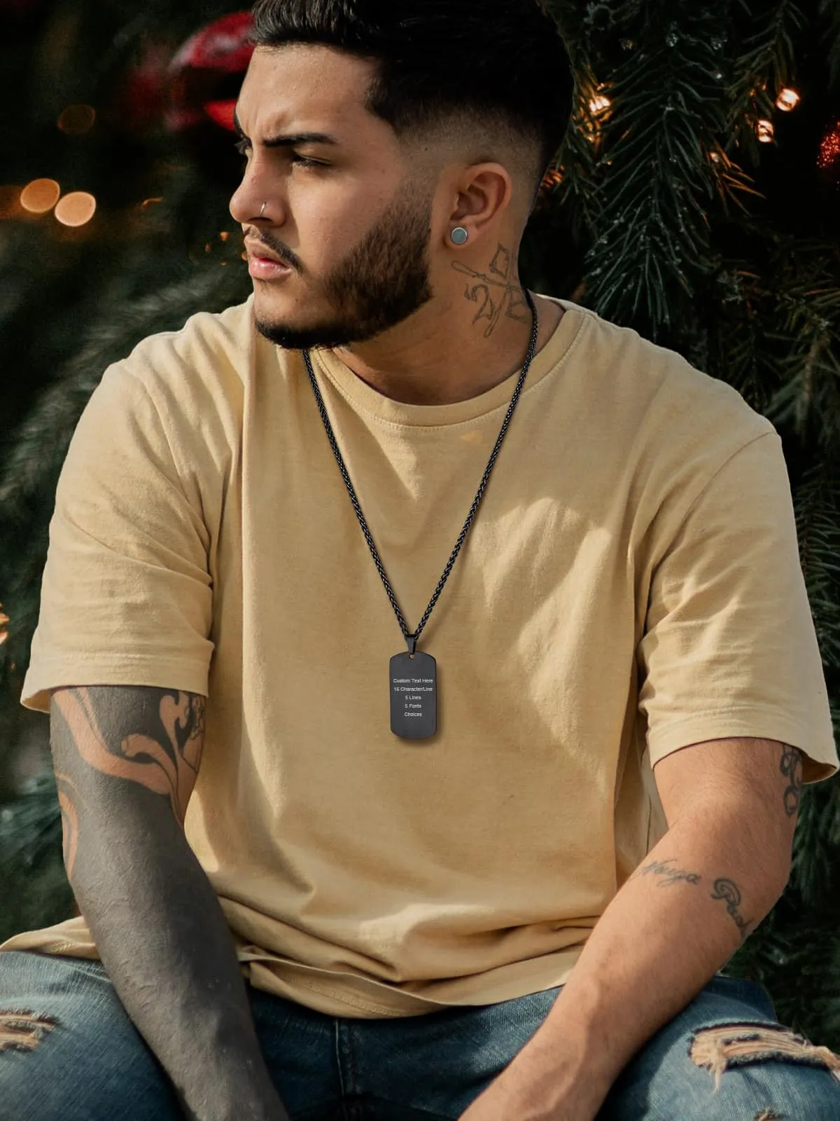 PROSTEEL Collana Militare Dog Tag Personalizzata in Acciaio Inossidabile 316L, Catena 55+5 cm - immagine 4