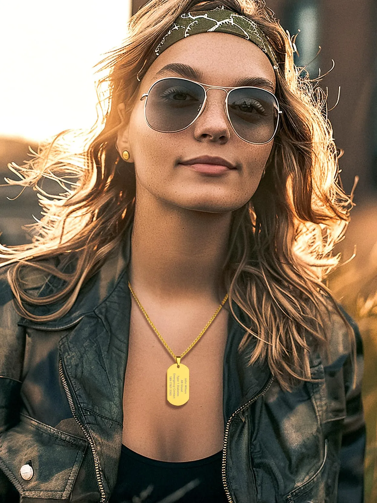 PROSTEEL Collana Militare Dog Tag Personalizzabile in Acciaio Inossidabile, Catena 55+5 cm - immagine 9