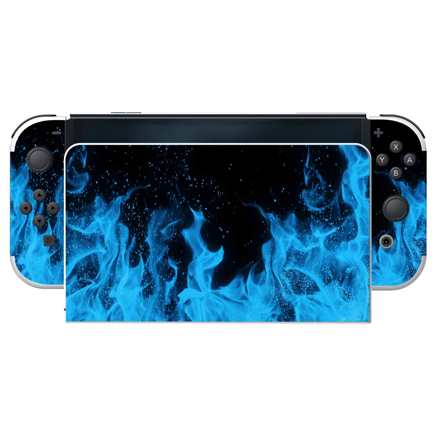 playvital Adesivo per Nintendo Switch OLED, Fiamma Blu - immagine 8