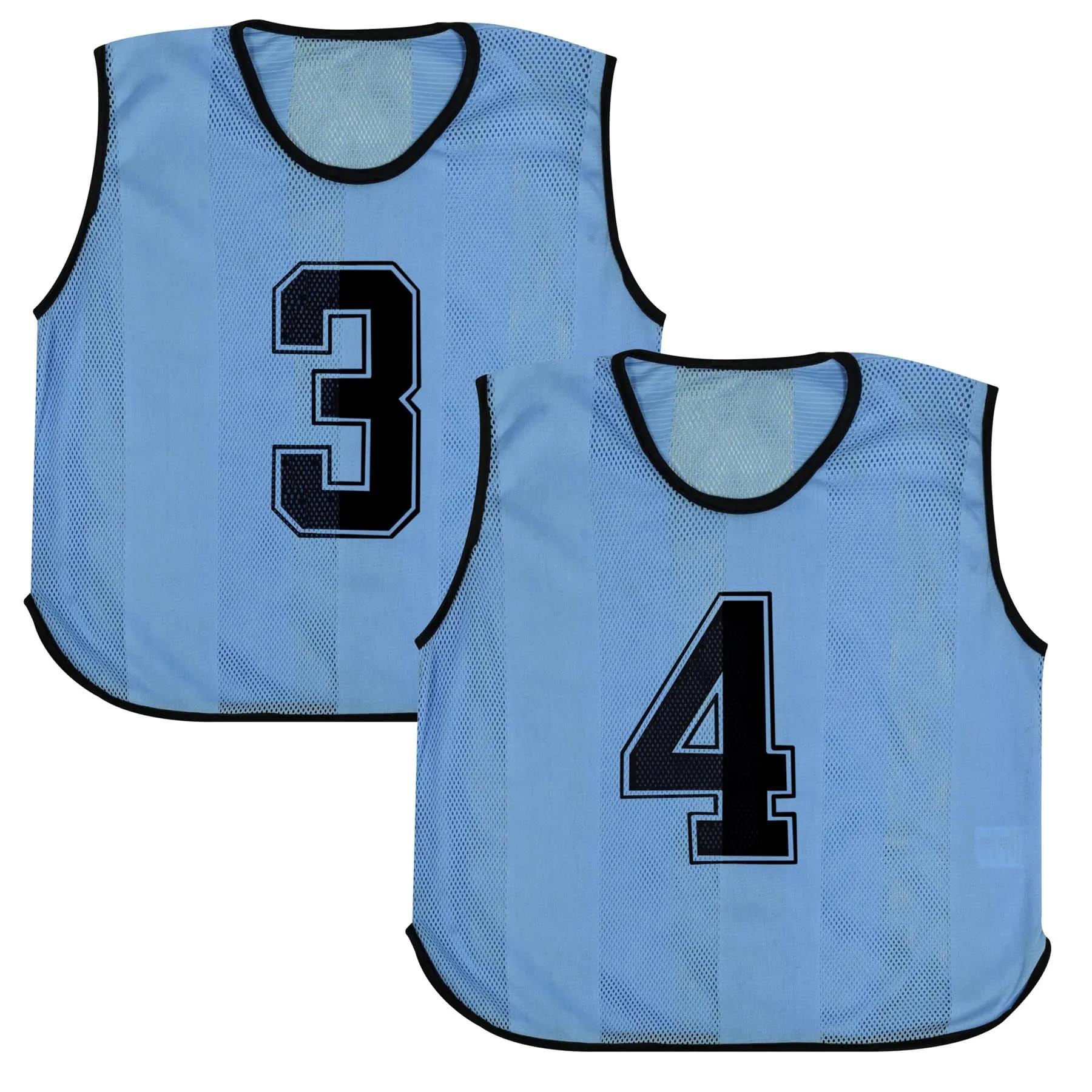 A2Z 4 Kids Bavaglini Allenamento Gilet Sportivi Numerati Blue 4-8 anni, confezione da 6 - immagine 5