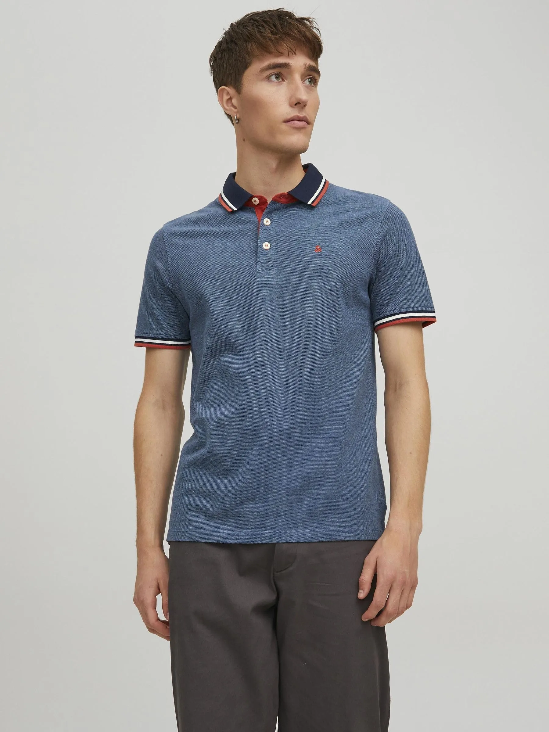 Jack & Jones Jjepaulos Polo SS Noos - Denim Blue, M - immagine 2