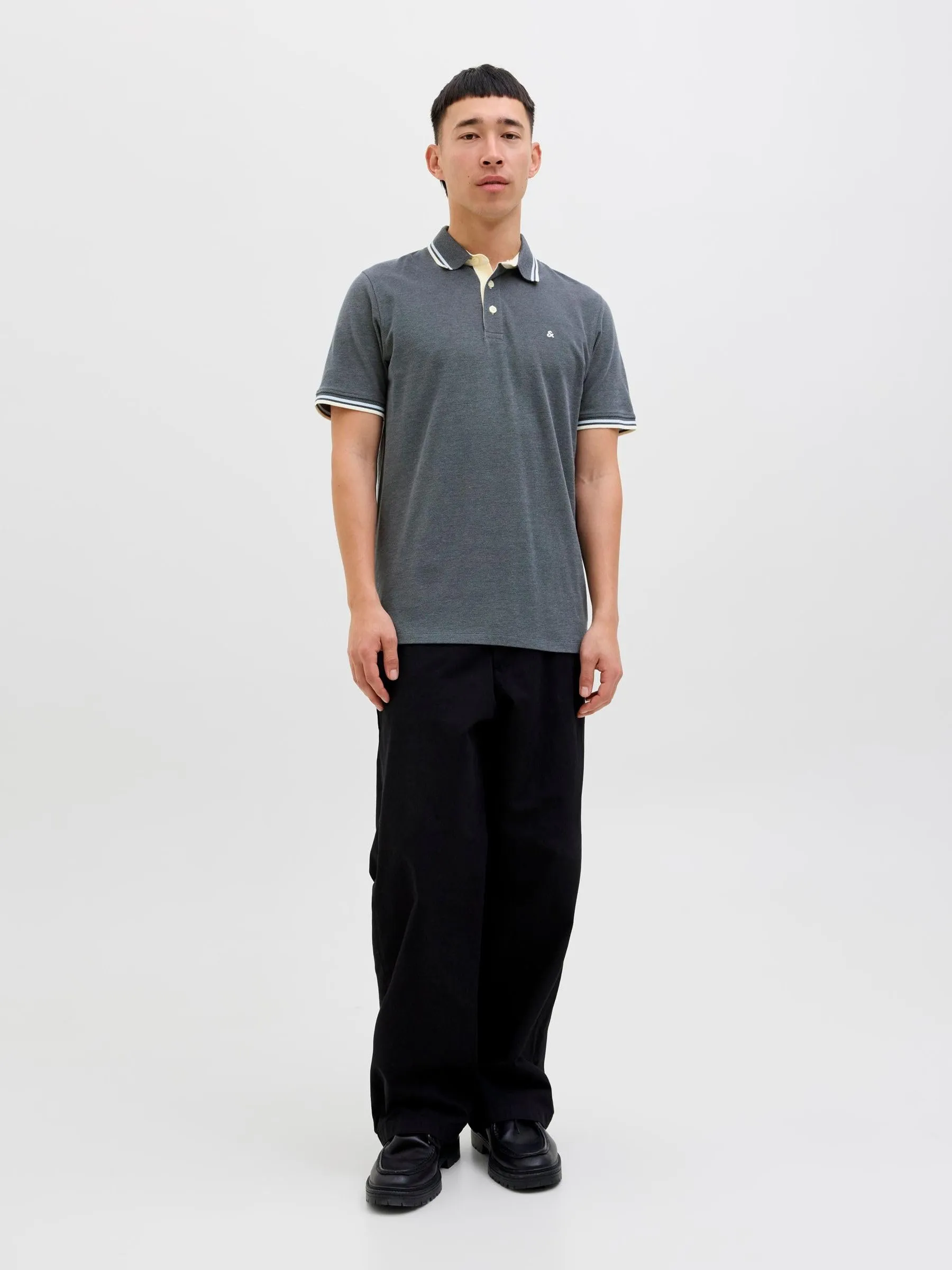 Jack & Jones Jjepaulos Polo Shirt, Stormy Weather, L - immagine 3