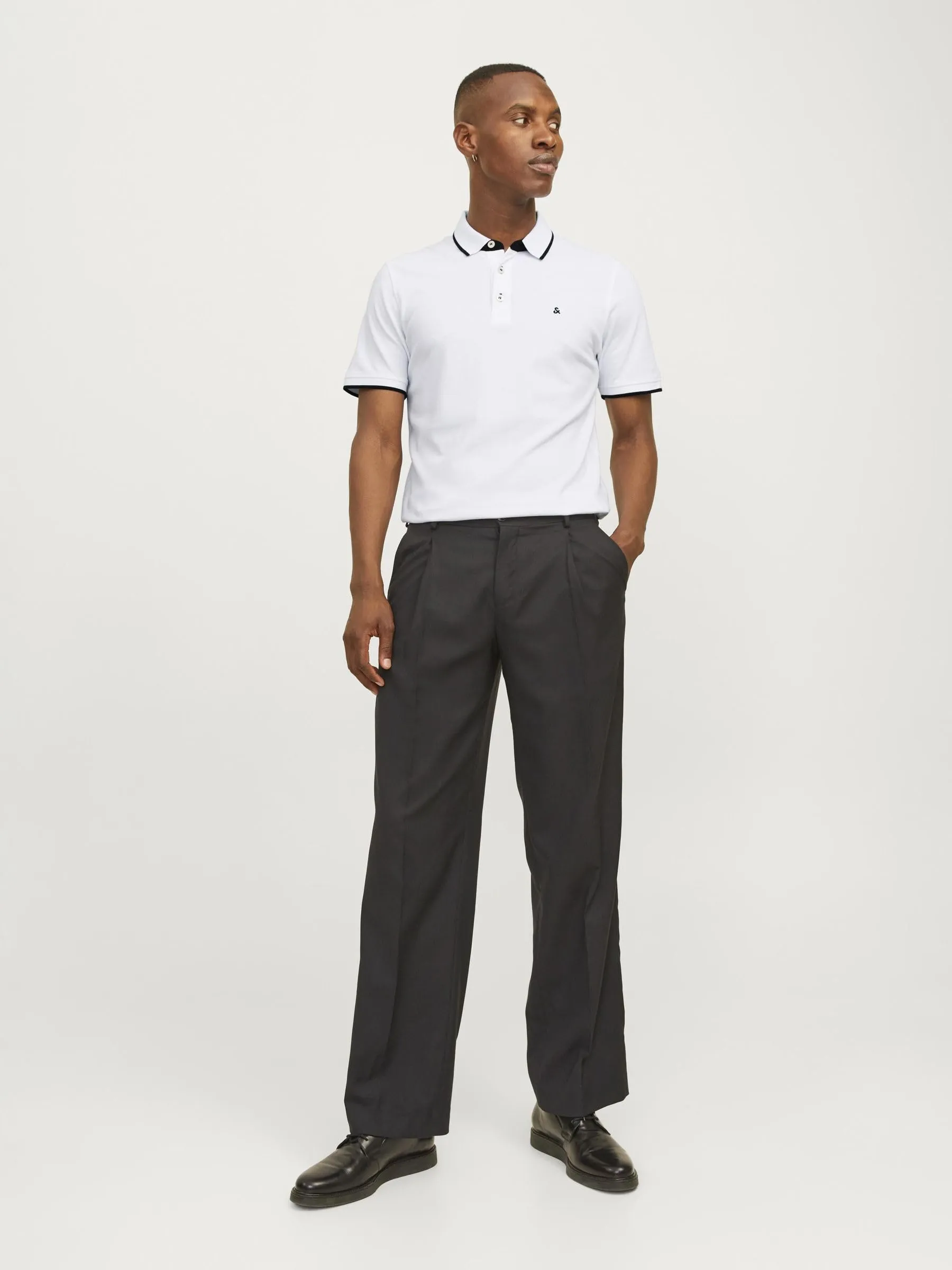 Jack & Jones Jjepaulos Polo SS Noos - White, Slim Fit, L - immagine 3
