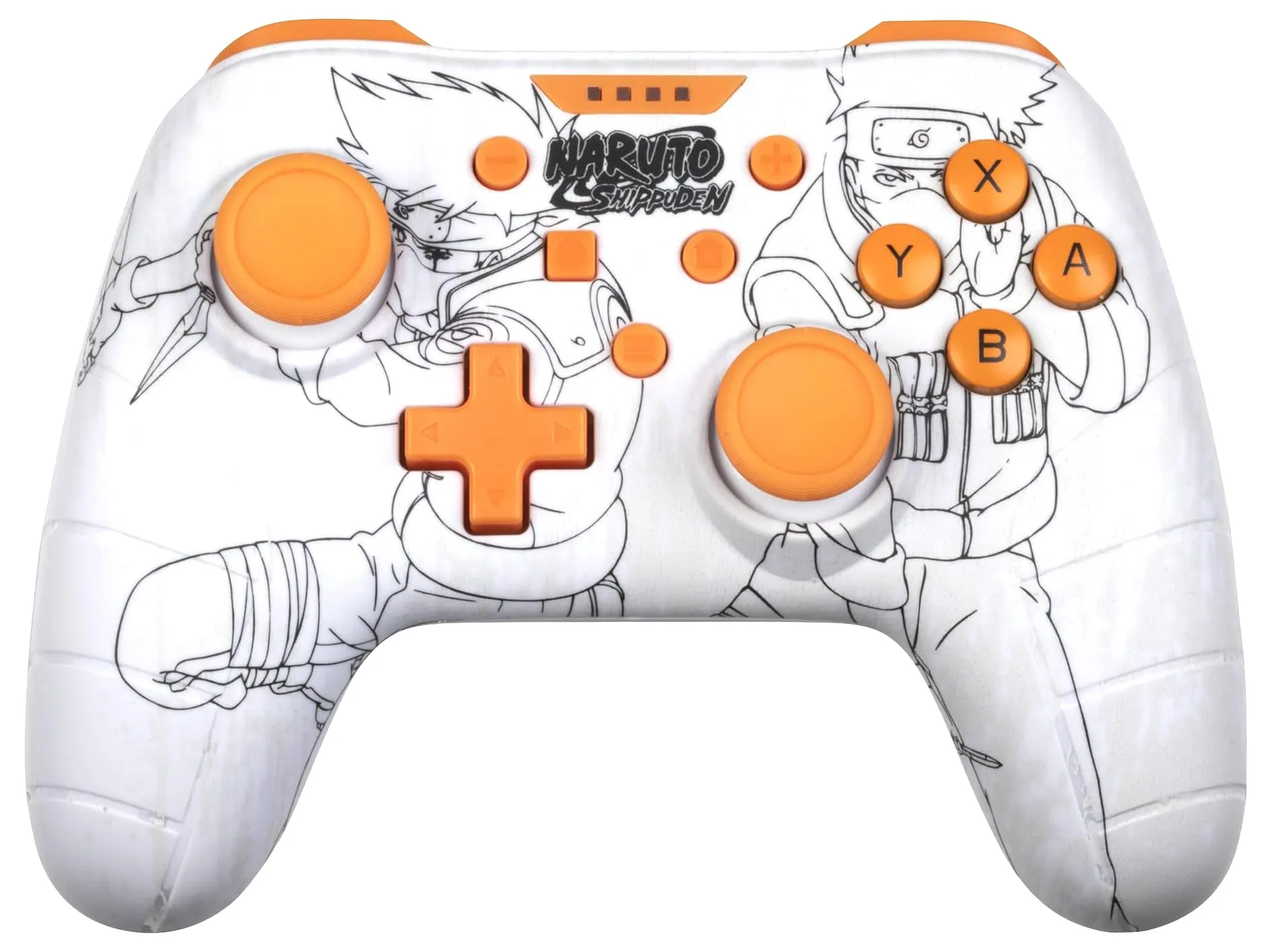 Konix Naruto Shippuden Controller con cavo per Nintendo Switch e PC, Fantasia Kakashi, Bianco - immagine 7