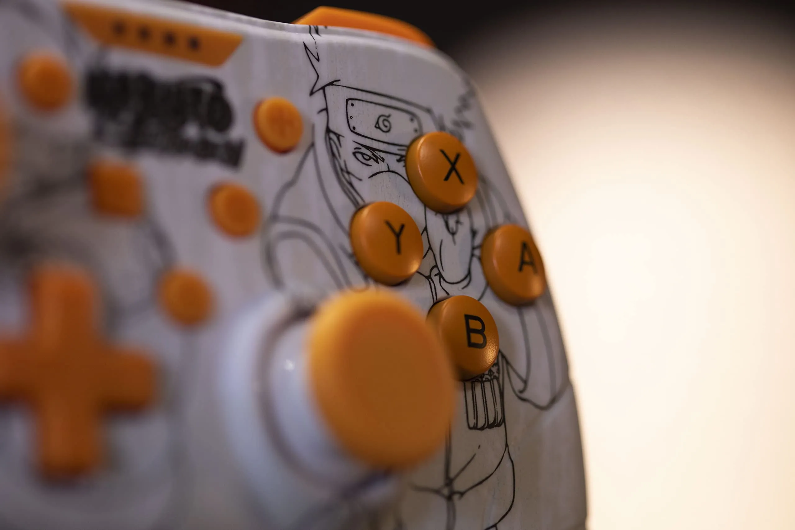 Konix Naruto Shippuden Controller con cavo per Nintendo Switch e PC, Fantasia Kakashi, Bianco - immagine 8