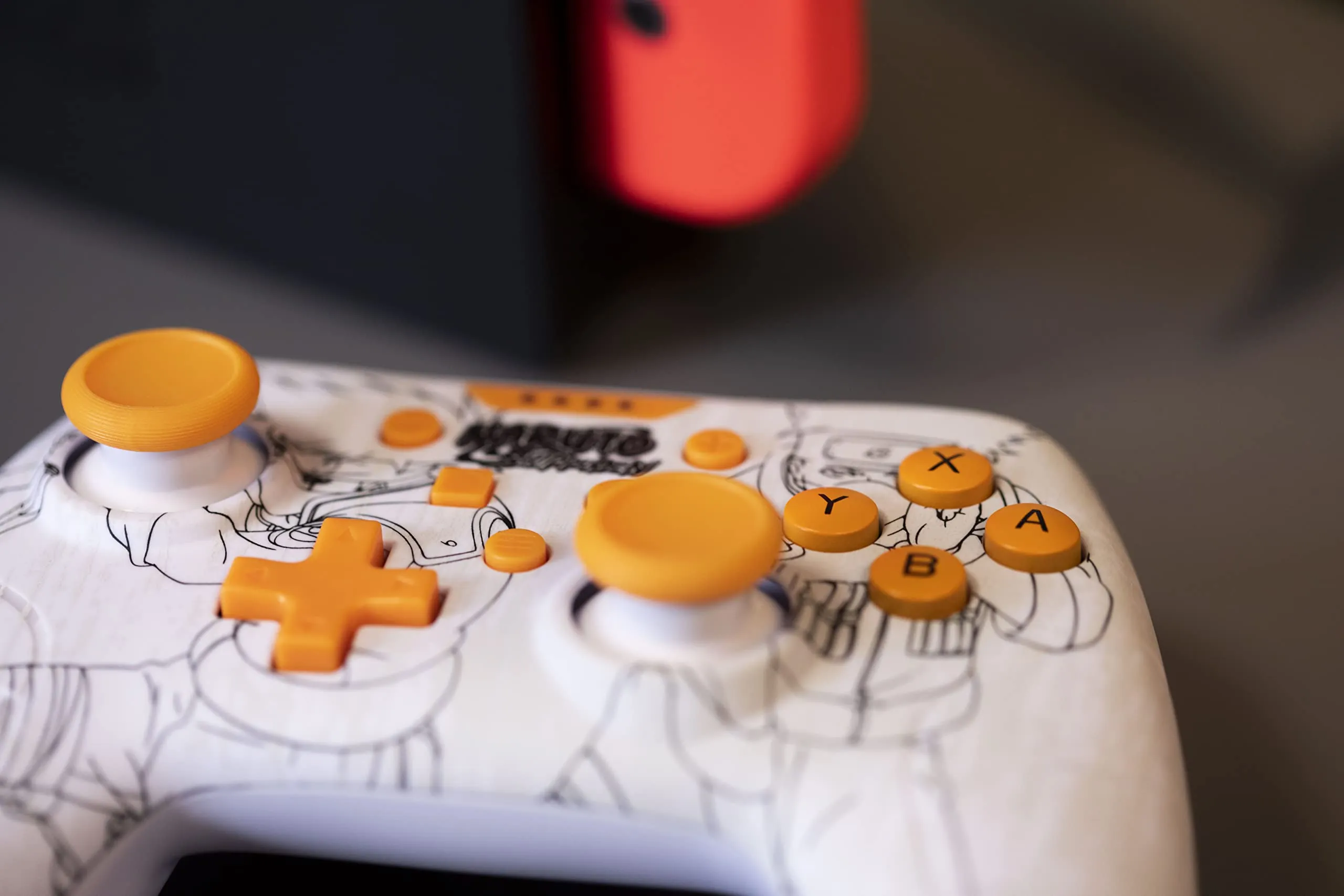 Konix Naruto Shippuden Controller con cavo per Nintendo Switch e PC, Fantasia Kakashi, Bianco - immagine 10