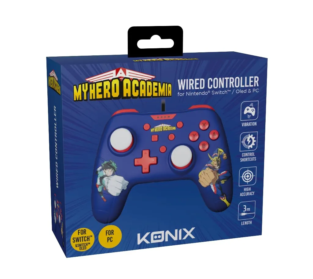 Konix My Hero Academia Controller per Nintendo Switch e PC - Blu - immagine 5