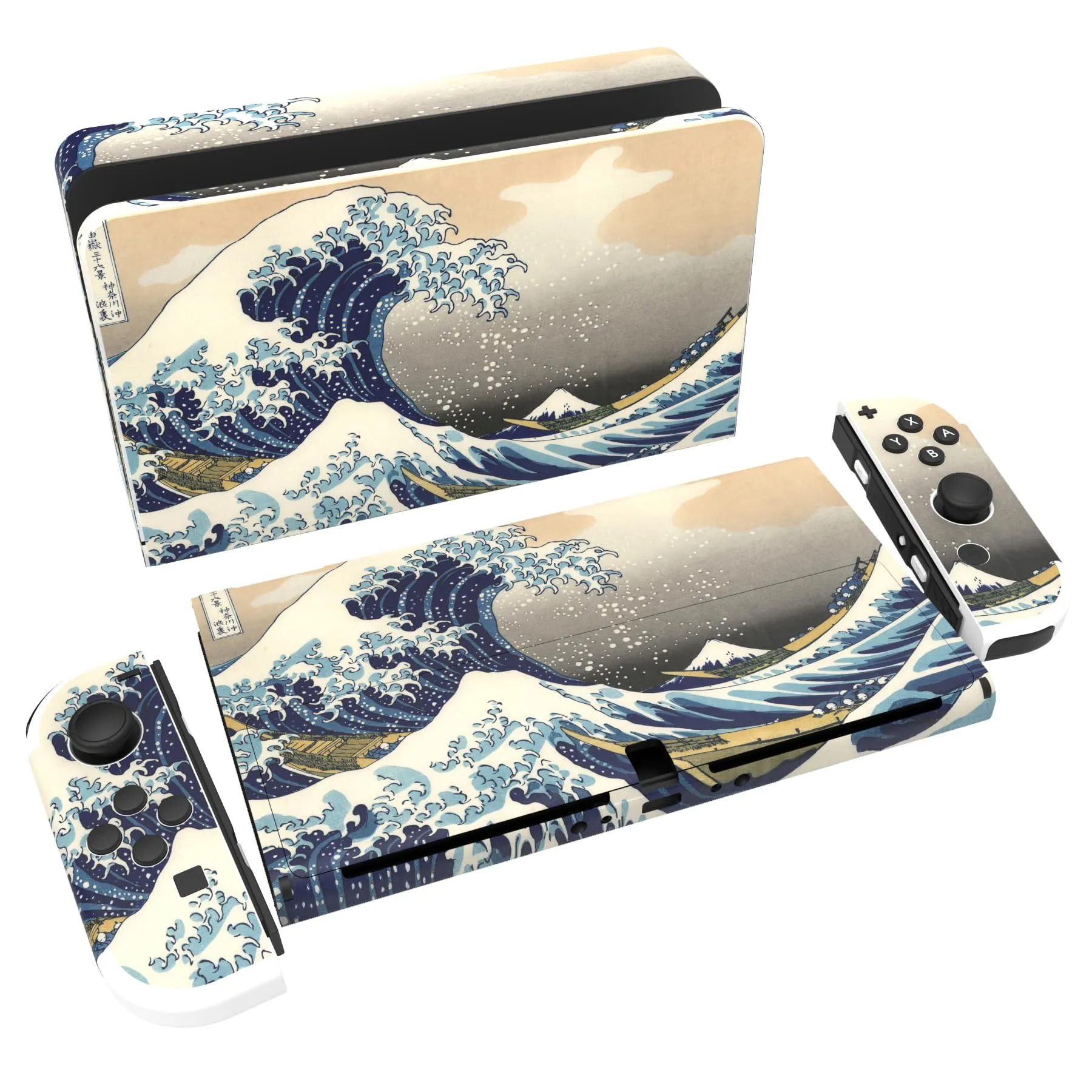 playvital Adesivo per Nintendo Switch OLED, Grande Onda - immagine 1