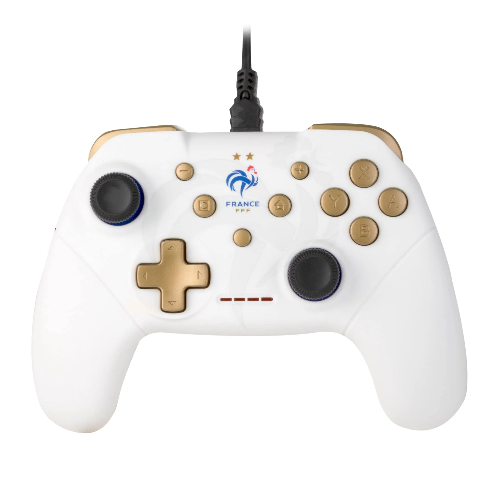 Konix FFF Controller con cavo per Nintendo Switch e PC, funzione vibrazione, cavo da 3m, Bianco - immagine 1