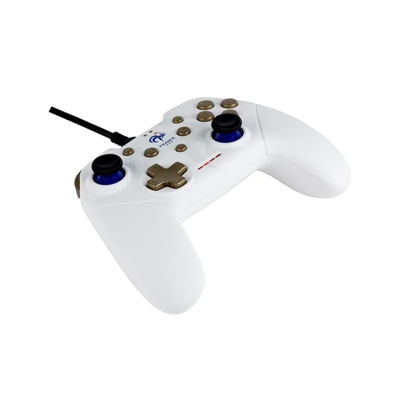 Konix FFF Controller con cavo per Nintendo Switch e PC, funzione vibrazione, cavo da 3m, Bianco - immagine 2