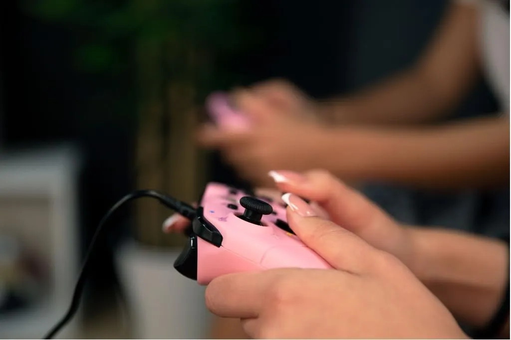 Konix Unik Controller per Nintendo Switch, Switch 2 e PC - Cavo 3m - Be Funky Unicorno, Rosa - immagine 5
