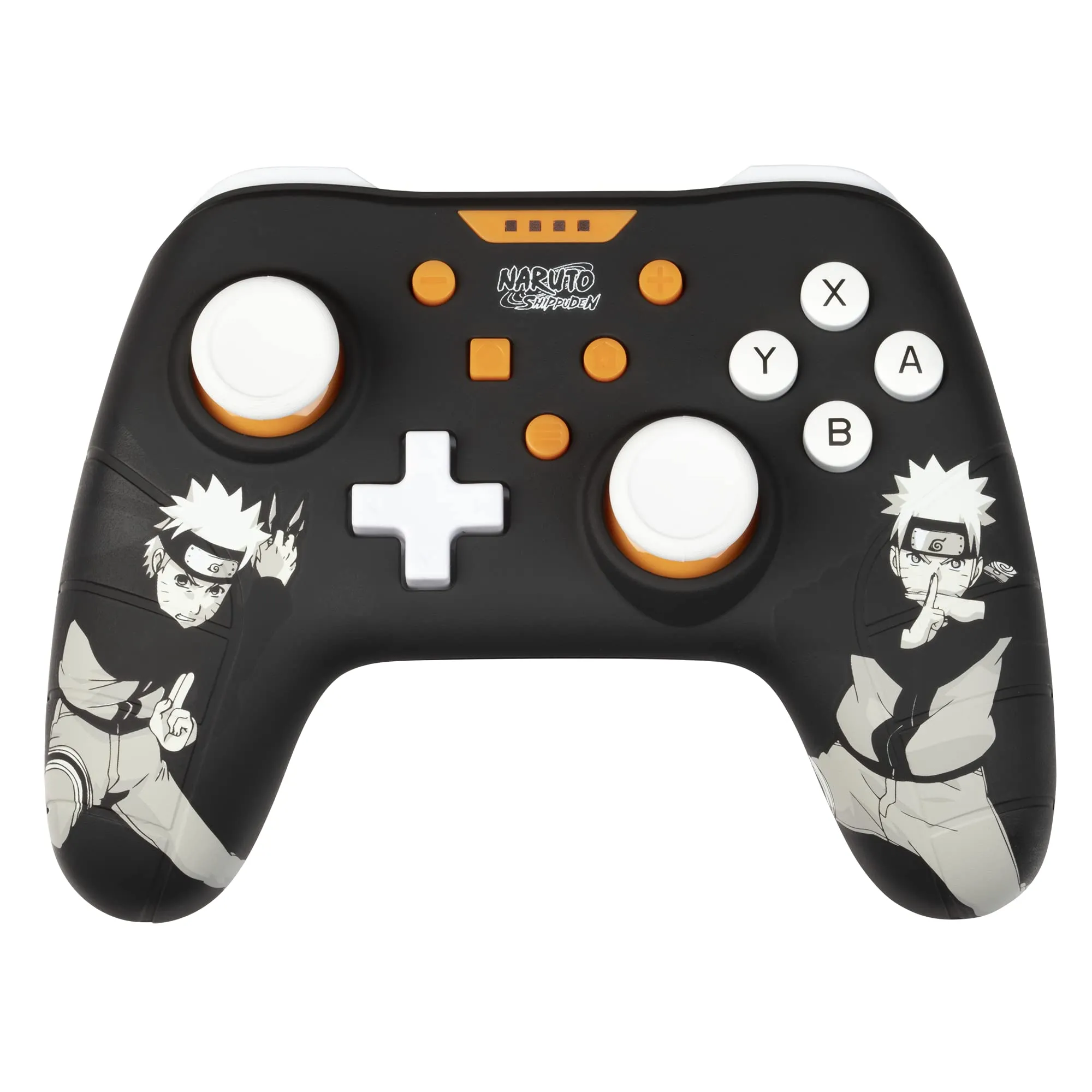 Konix Naruto Shippuden Wired Controller for Nintendo Switch and PC, Vibration Function, 3m Cable, Black - immagine 1