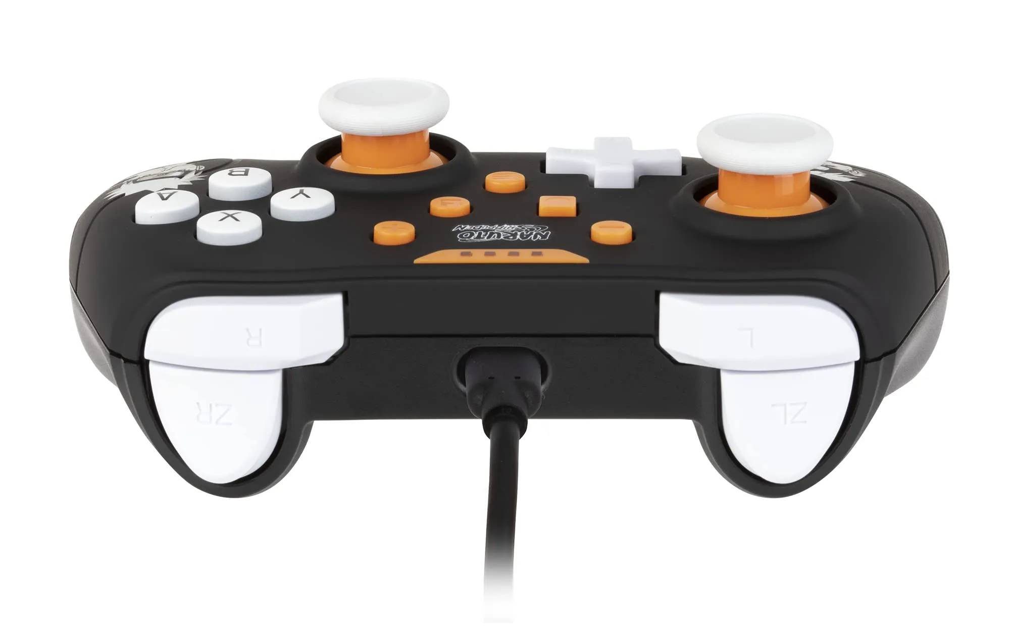 Konix Naruto Shippuden Wired Controller for Nintendo Switch and PC, Vibration Function, 3m Cable, Black - immagine 2