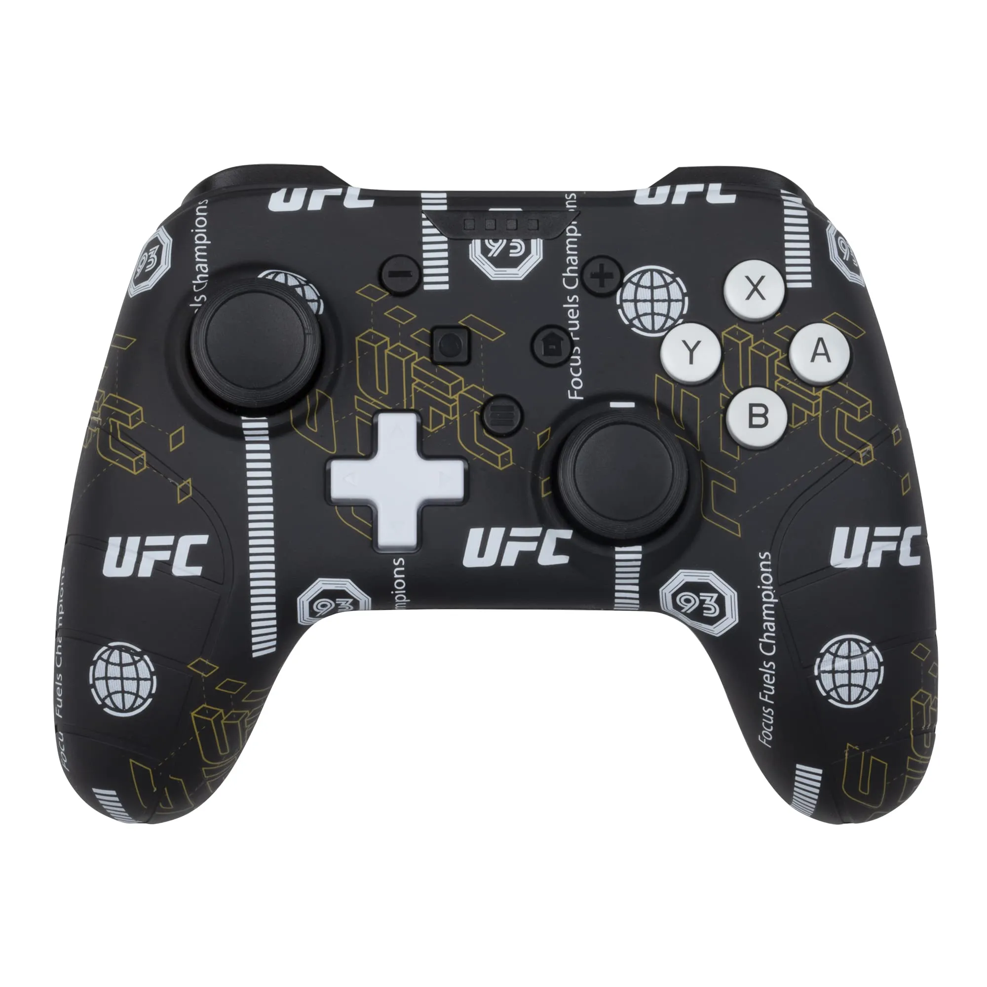 Konix UFC Controller con cavo per Nintendo Switch e PC, Funzione vibrazione, Cavo 3m, Nero e bianco - immagine 1