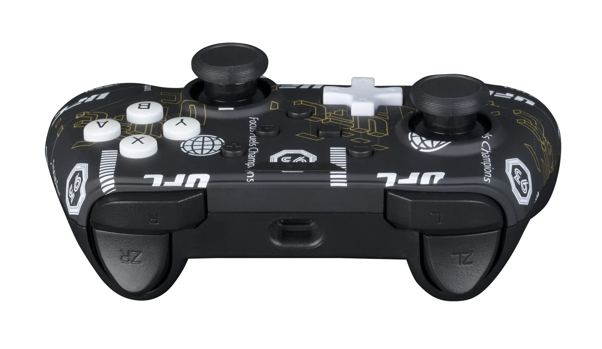 Konix UFC Controller con cavo per Nintendo Switch e PC, Funzione vibrazione, Cavo 3m, Nero e bianco - immagine 2