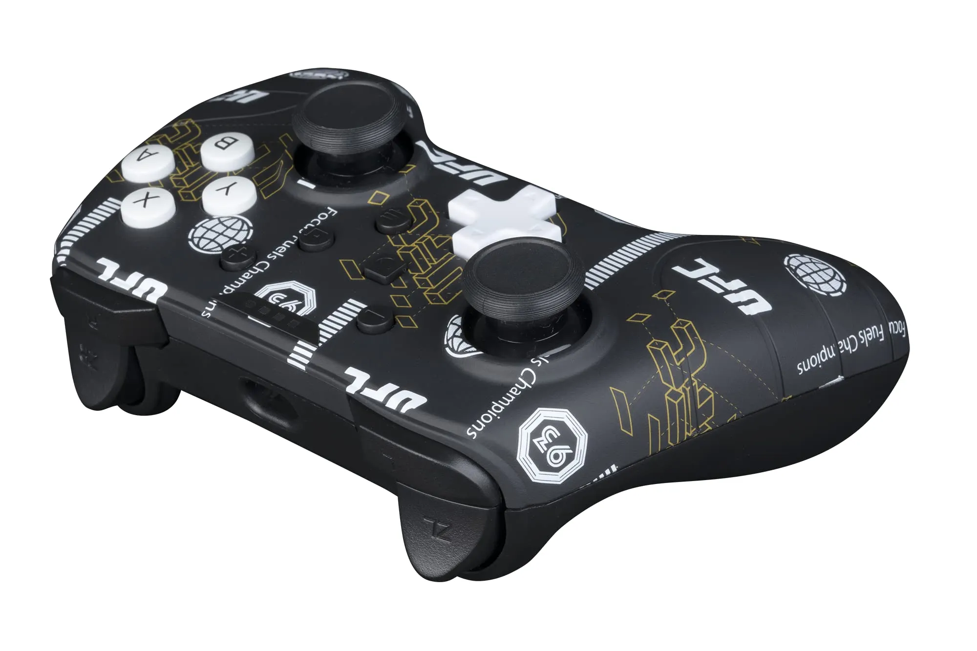 Konix UFC Controller con cavo per Nintendo Switch e PC, Funzione vibrazione, Cavo 3m, Nero e bianco - immagine 3