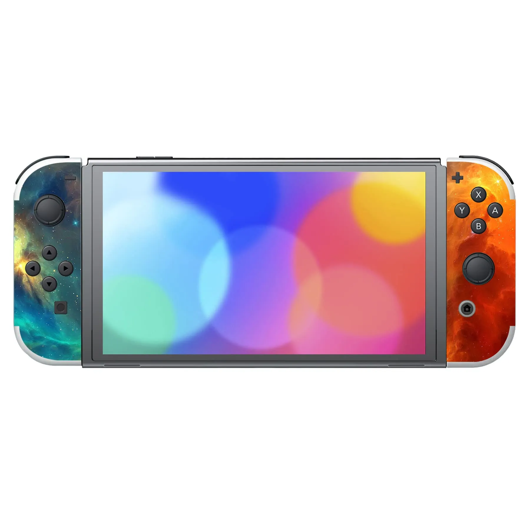 playvital Adesivo per Nintendo Switch OLED, Universo Stella Arancione - immagine 4