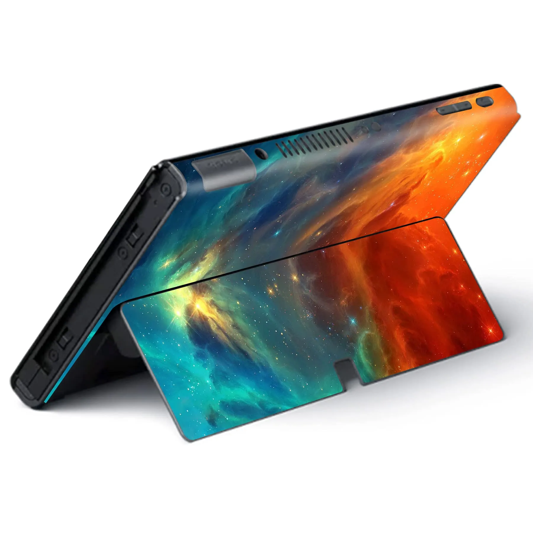 playvital Adesivo per Nintendo Switch OLED, Universo Stella Arancione - immagine 5